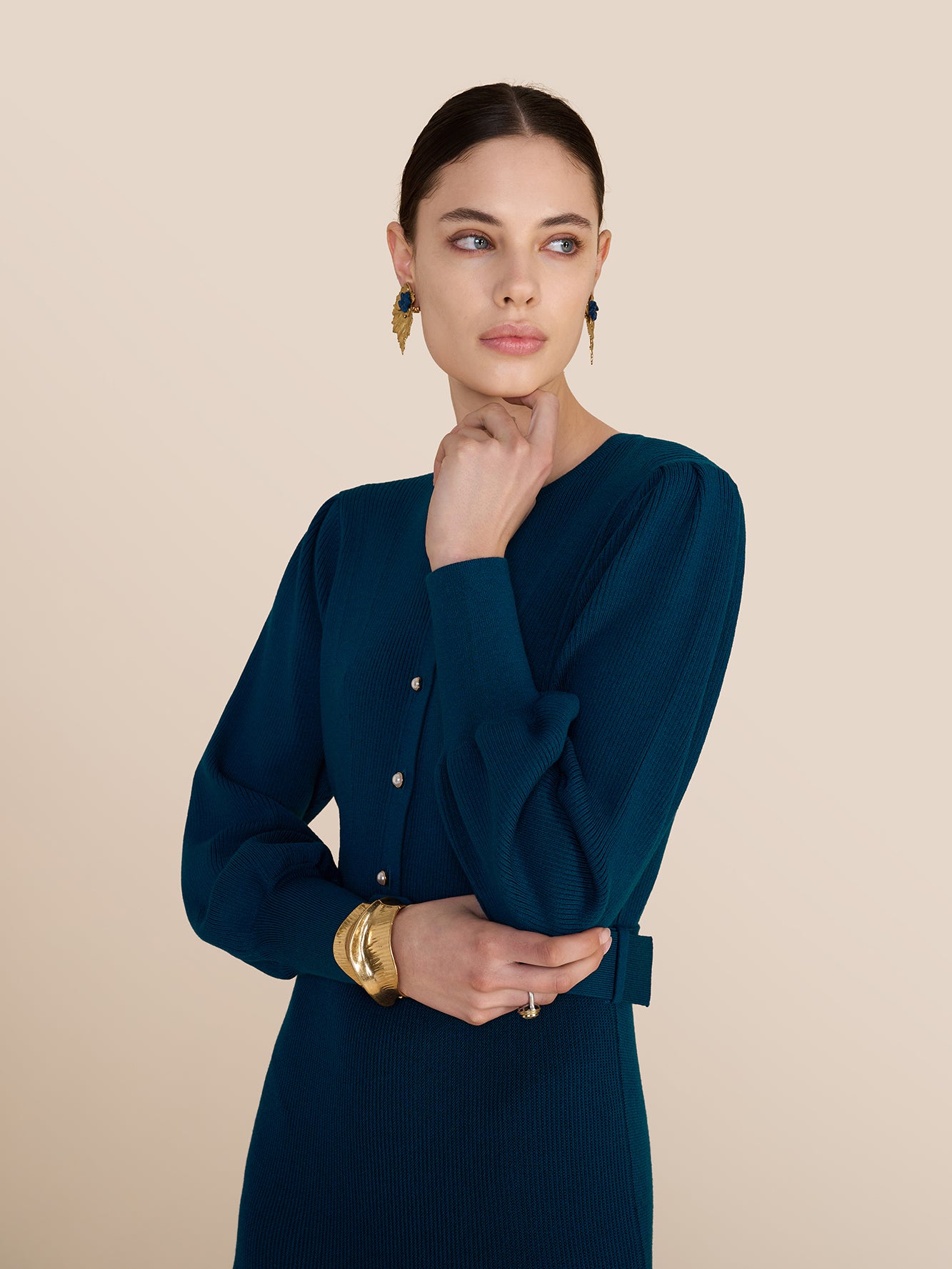 Claudia Knit Dress Deep Teal