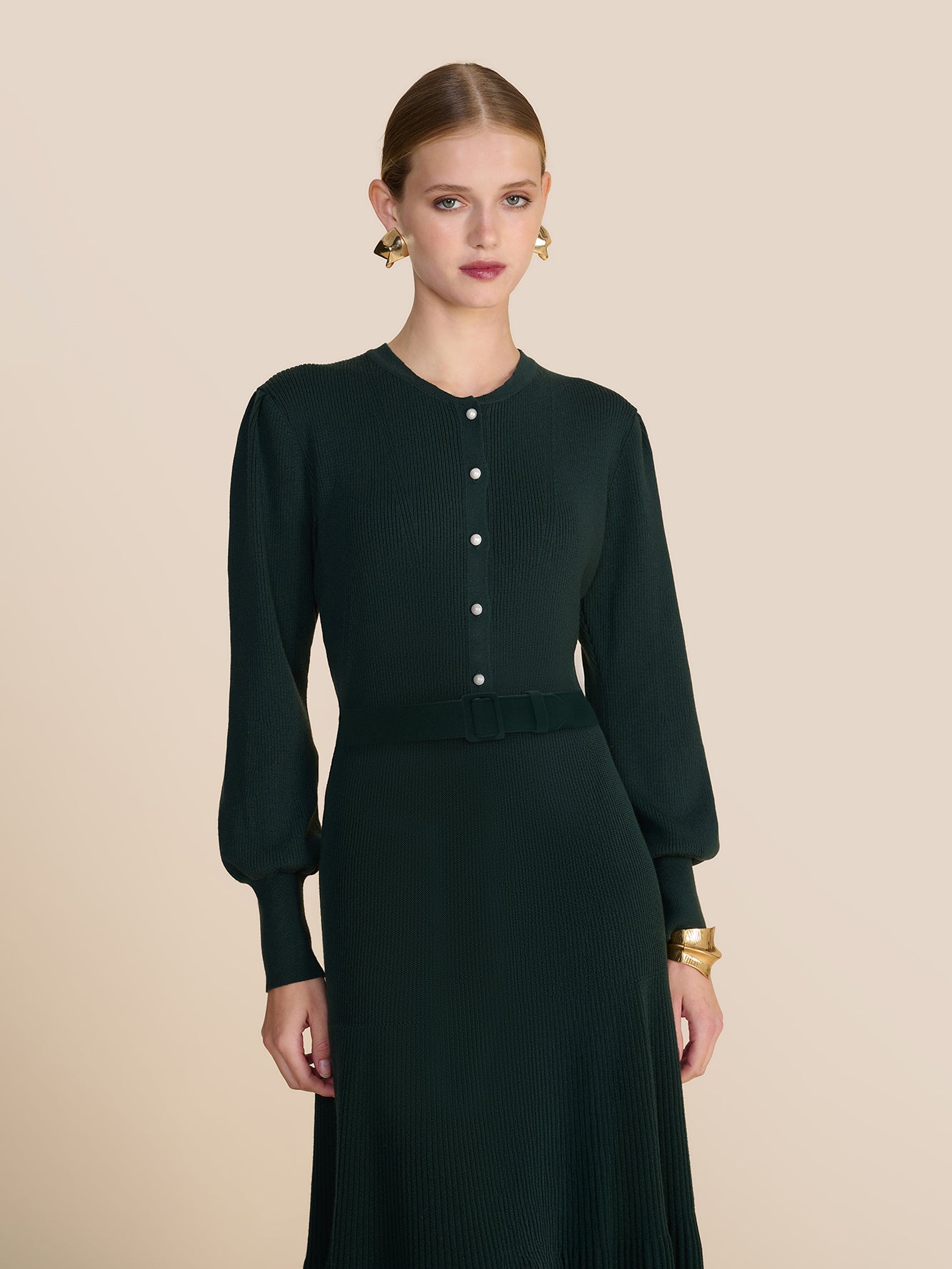 Claudia Knit Dress Evergreen
