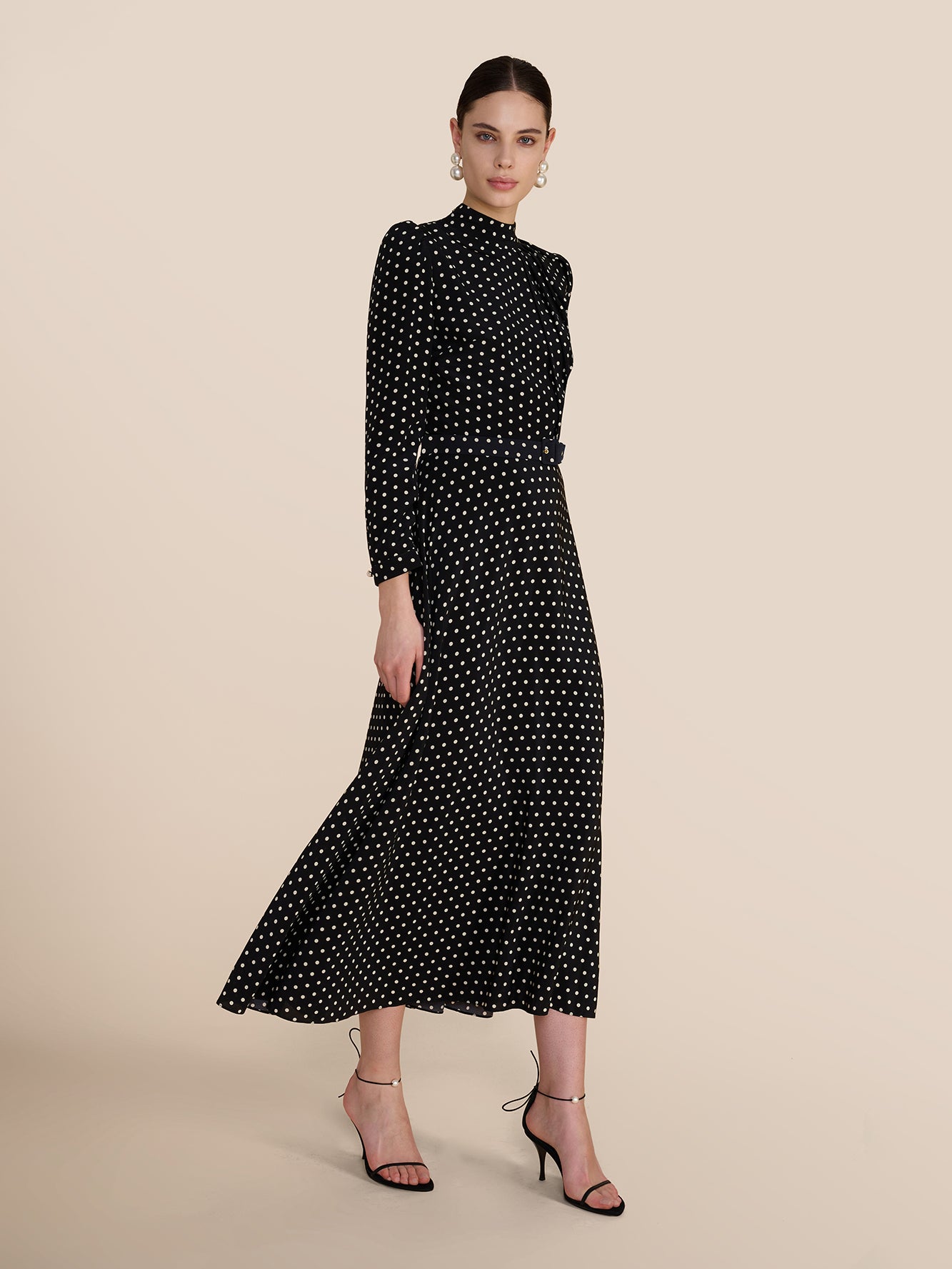 Lila Polka Spot Dress