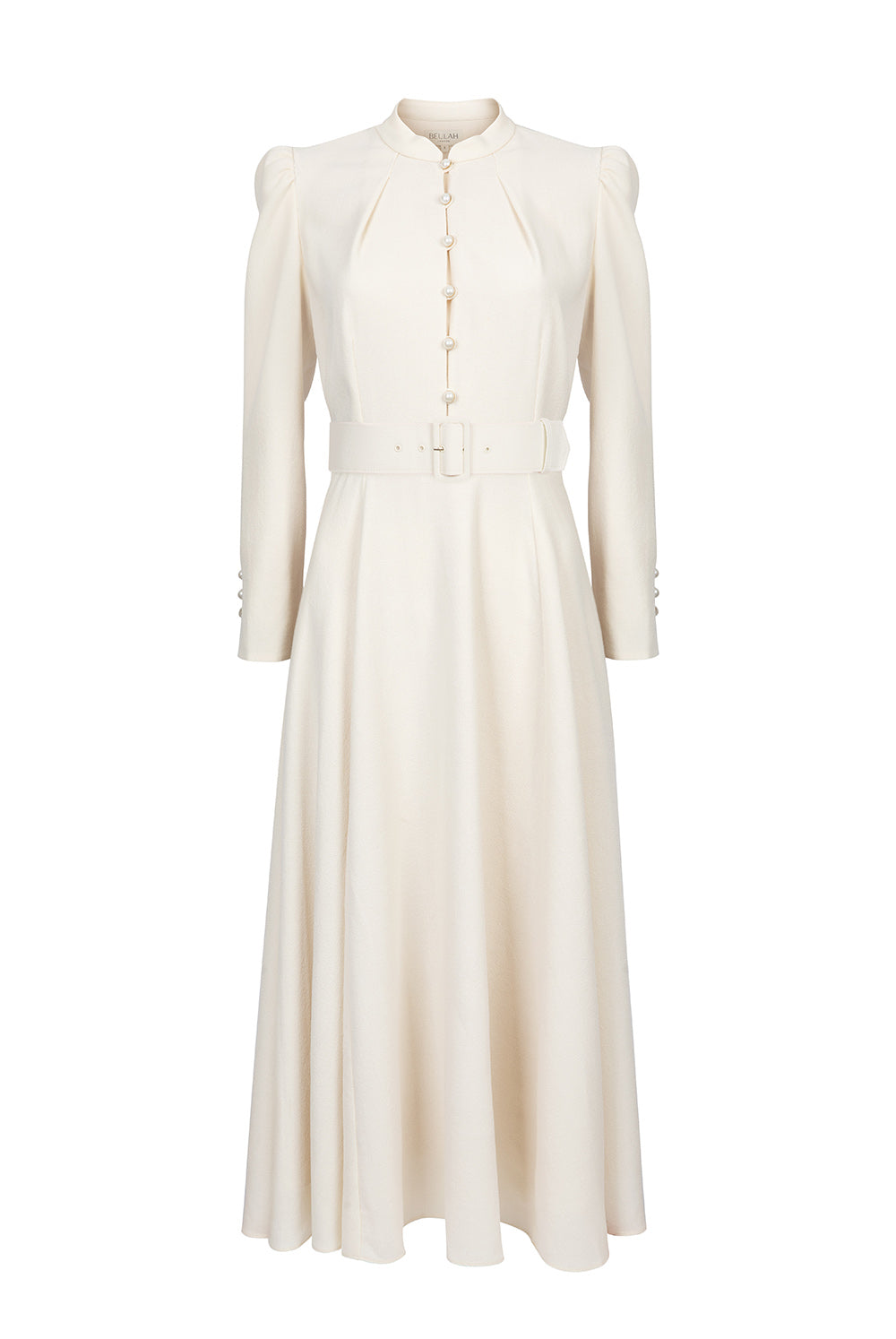 Ahana Cream Long Sleeve Dress