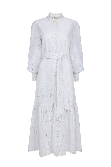 Celeste White Broderie Dress