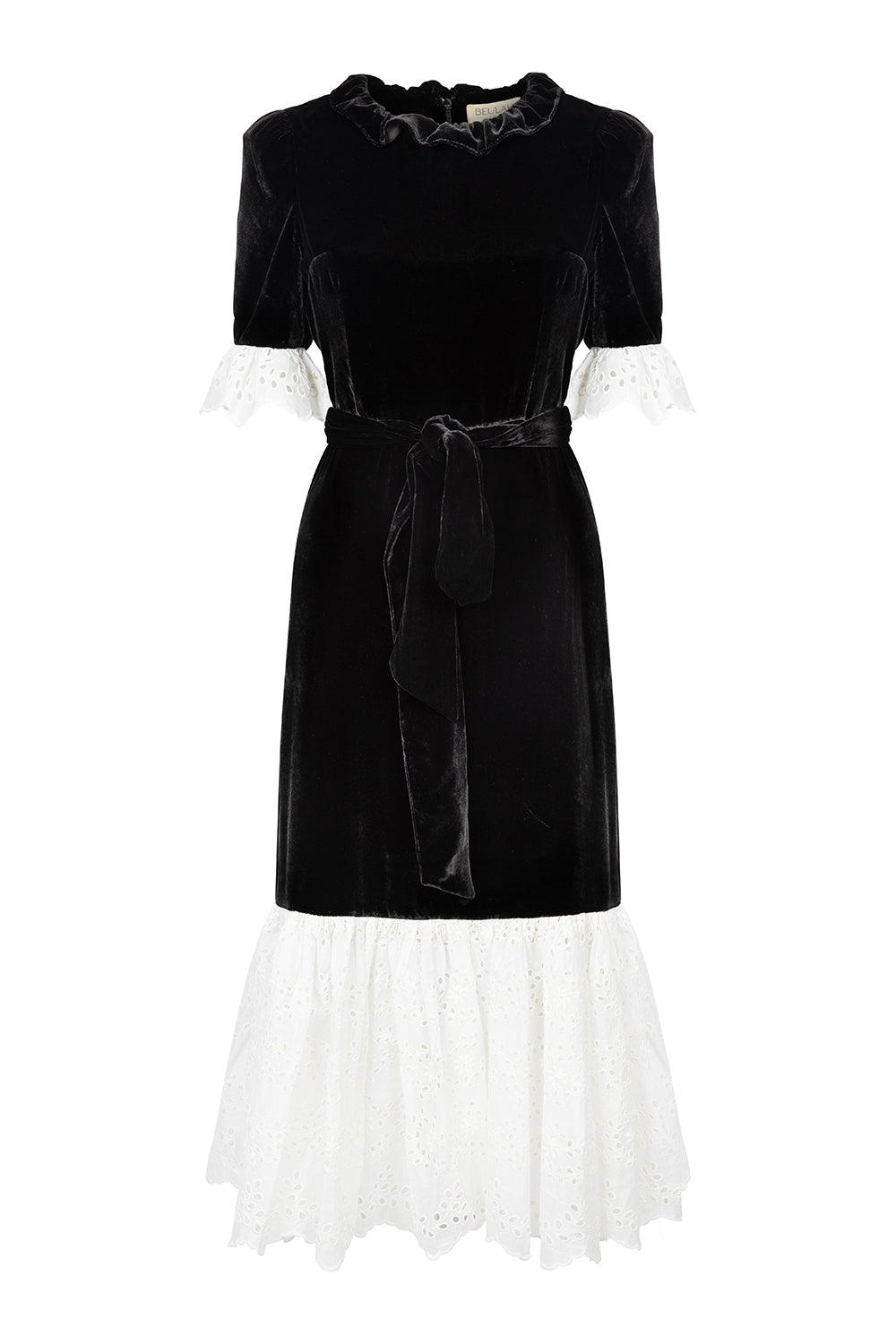 Aster Black Silk Velvet Dress