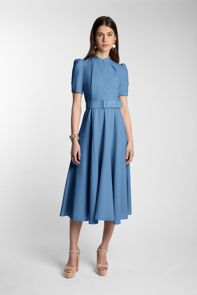 Ahana Cornflower Short Sleeve Dress – Beulah London
