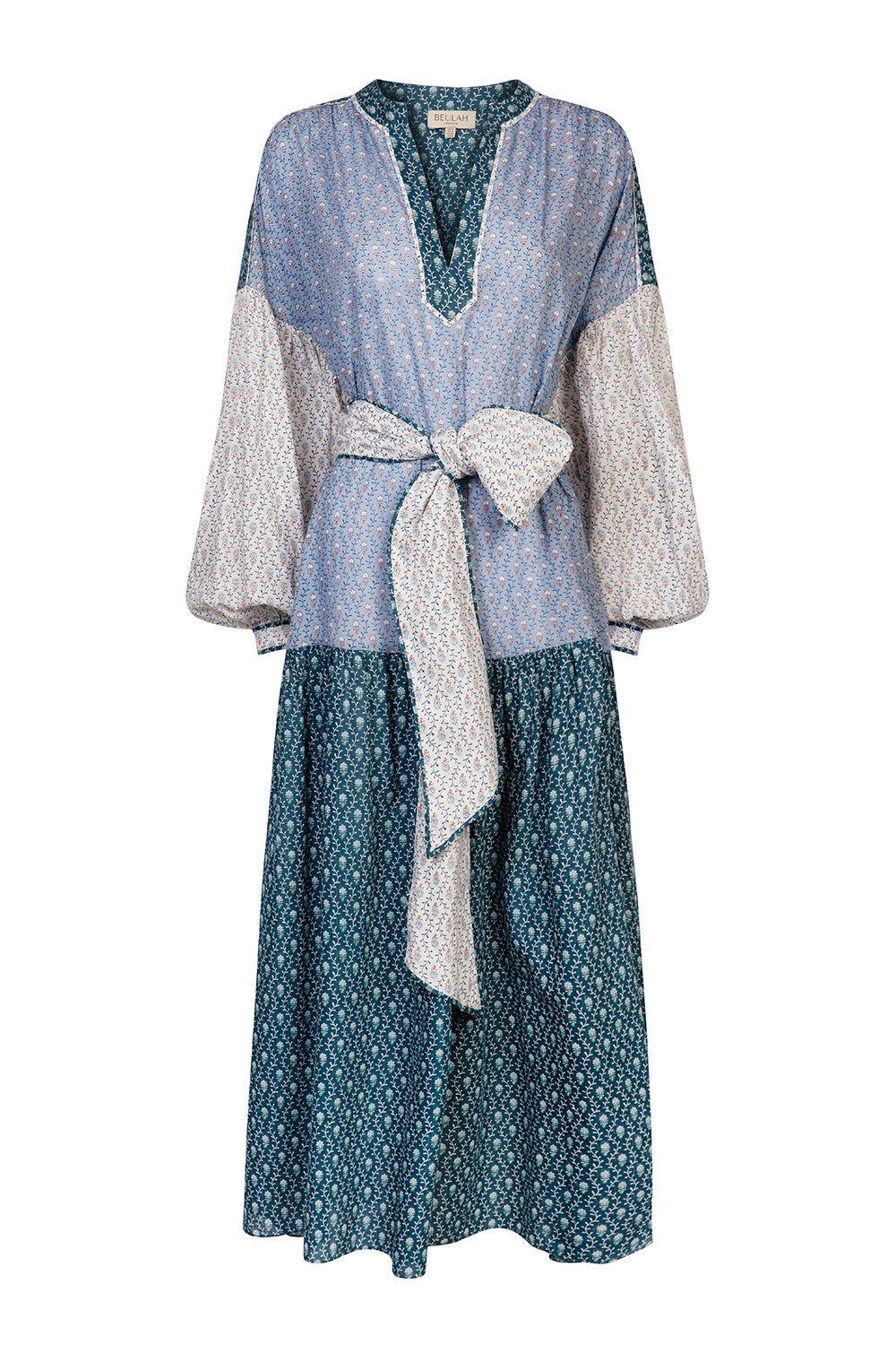 Larissa Blue Woodblock Dress