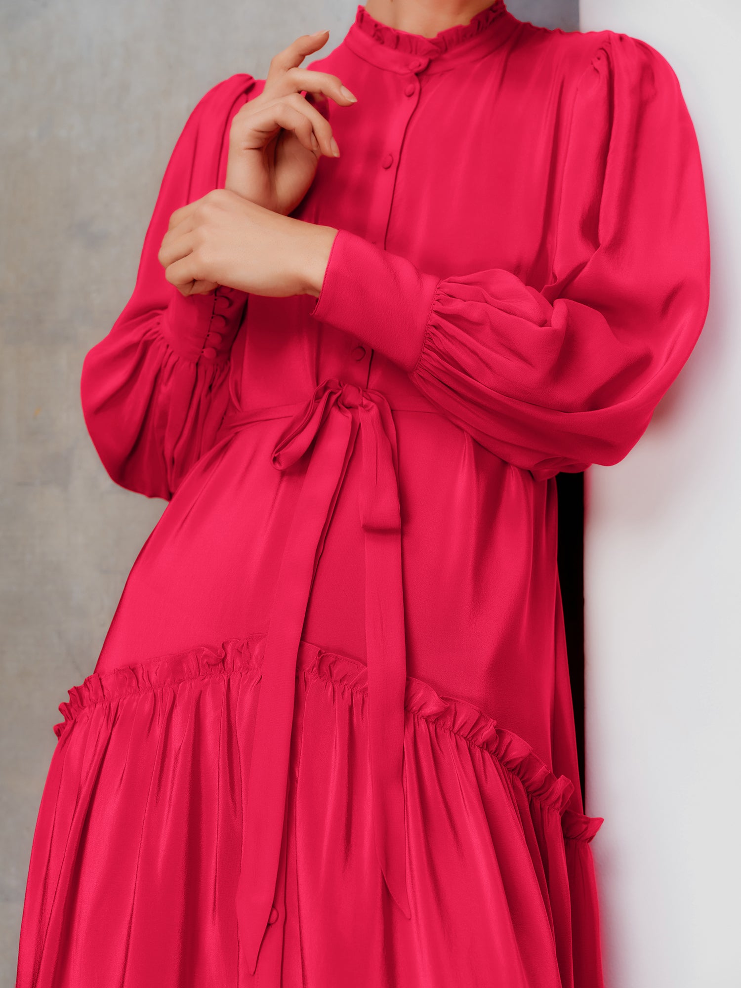 Darsha Berry Pink Shirt Dress