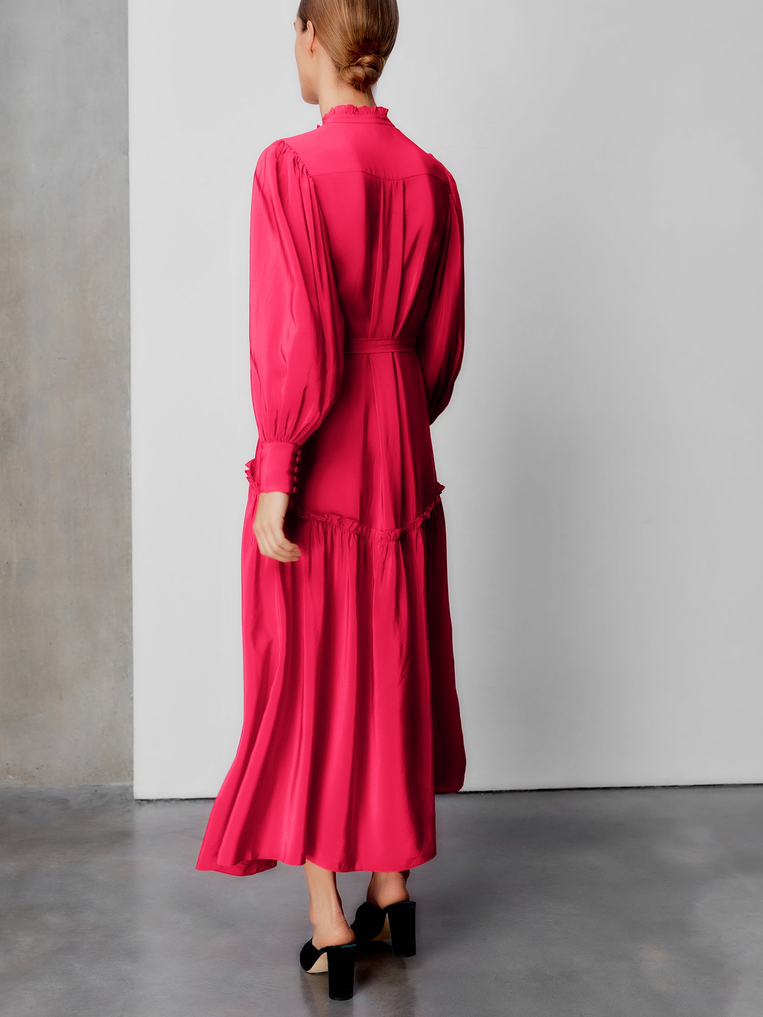 Darsha Berry Pink Shirt Dress