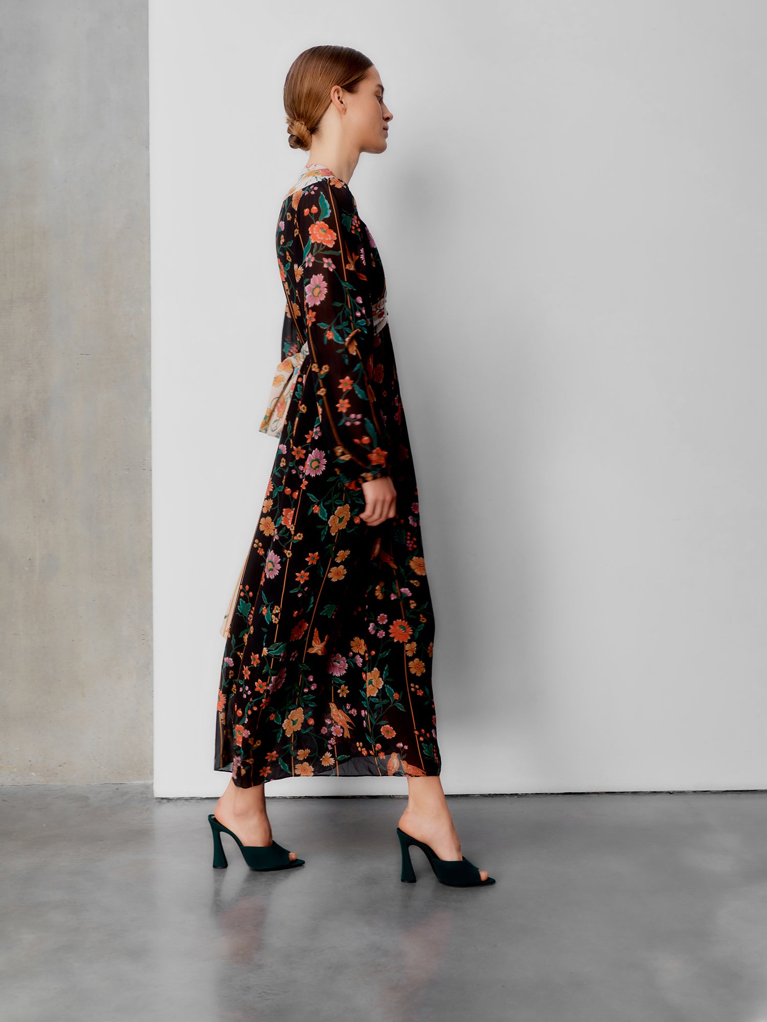 Rose Bamboo & Birds Dress