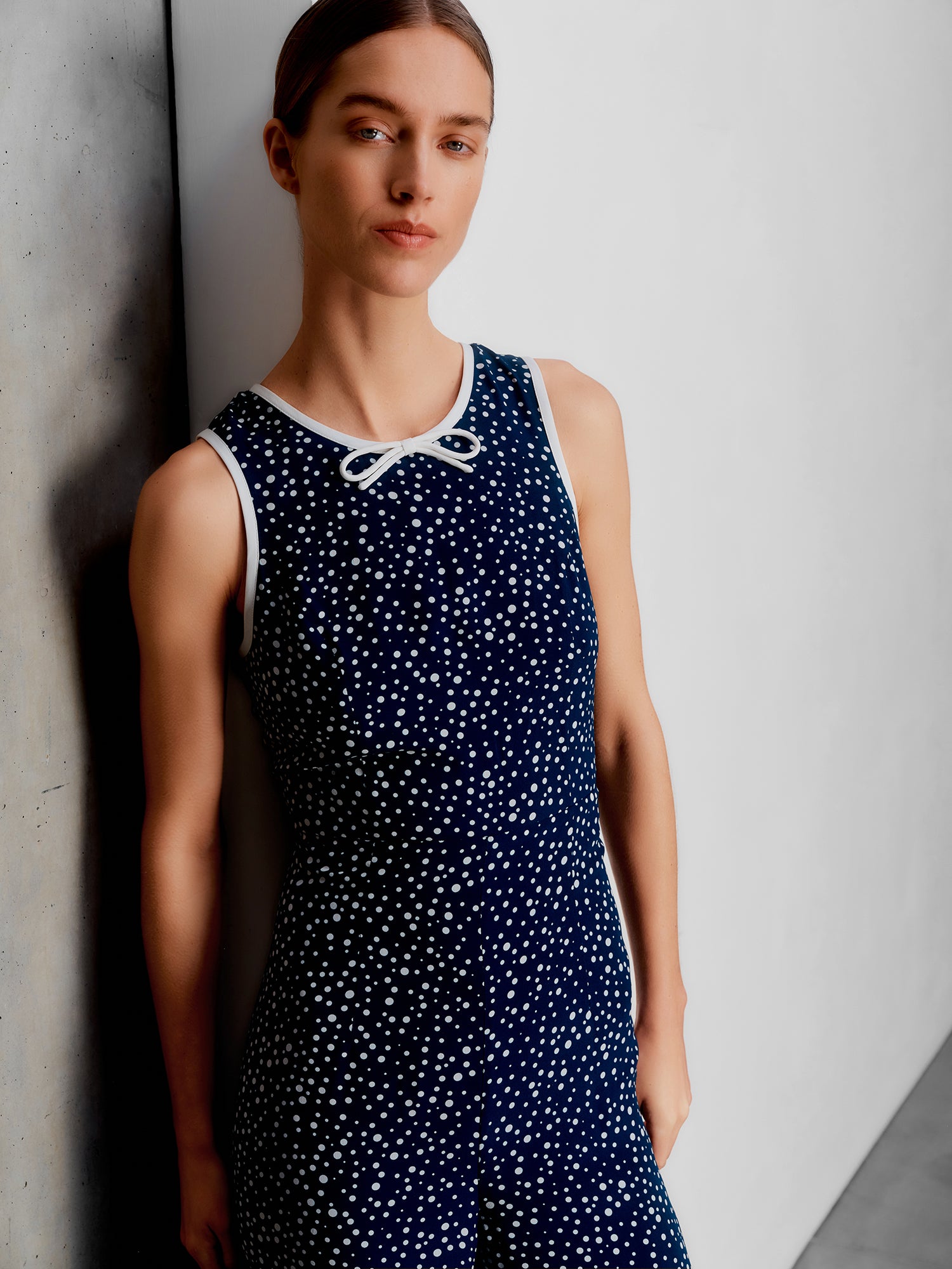 Delilah Navy Polka Jumpsuit