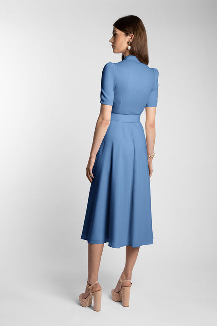 Ahana Cornflower Short Sleeve Dress Beulah London