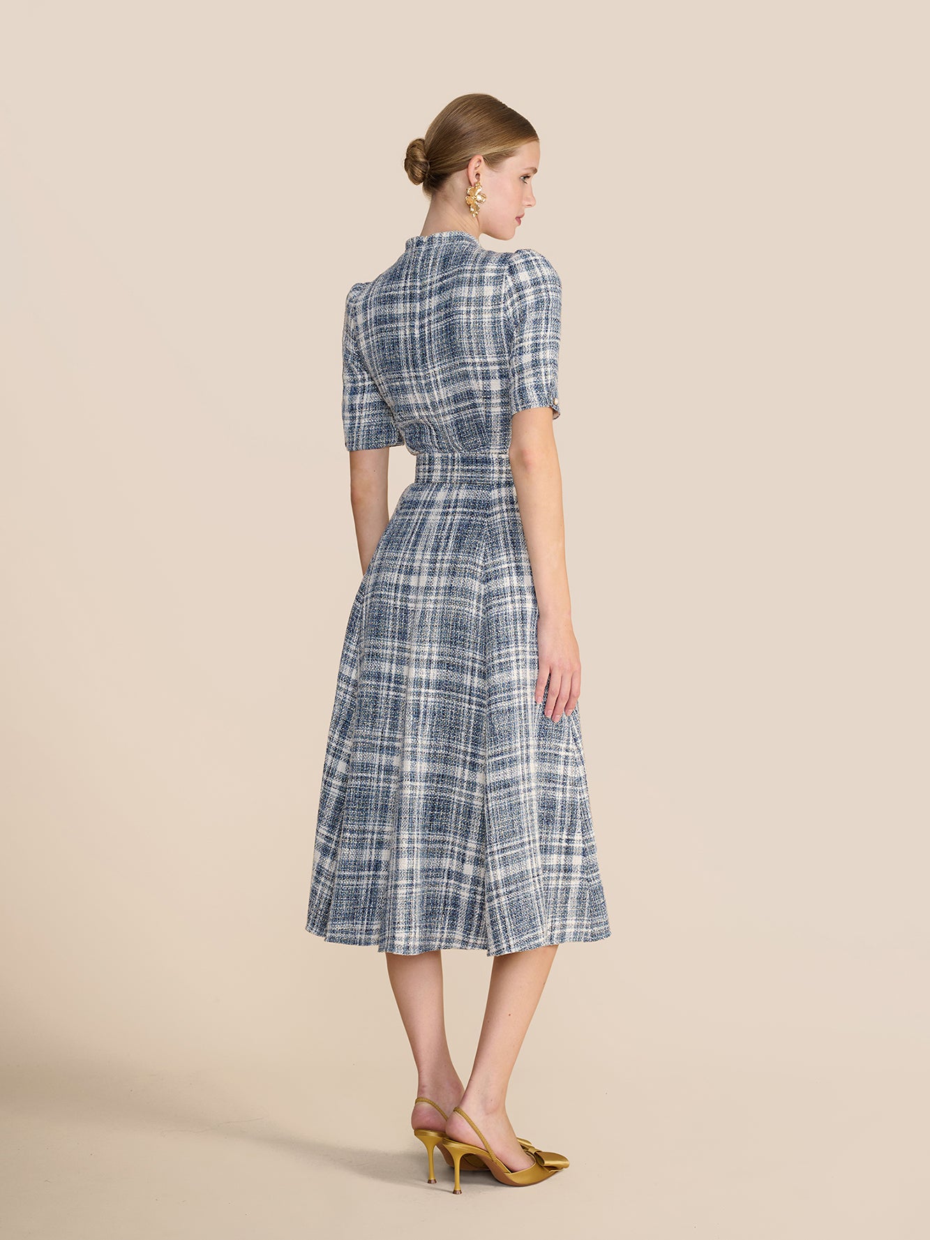 Ahana Boucle Check Dress