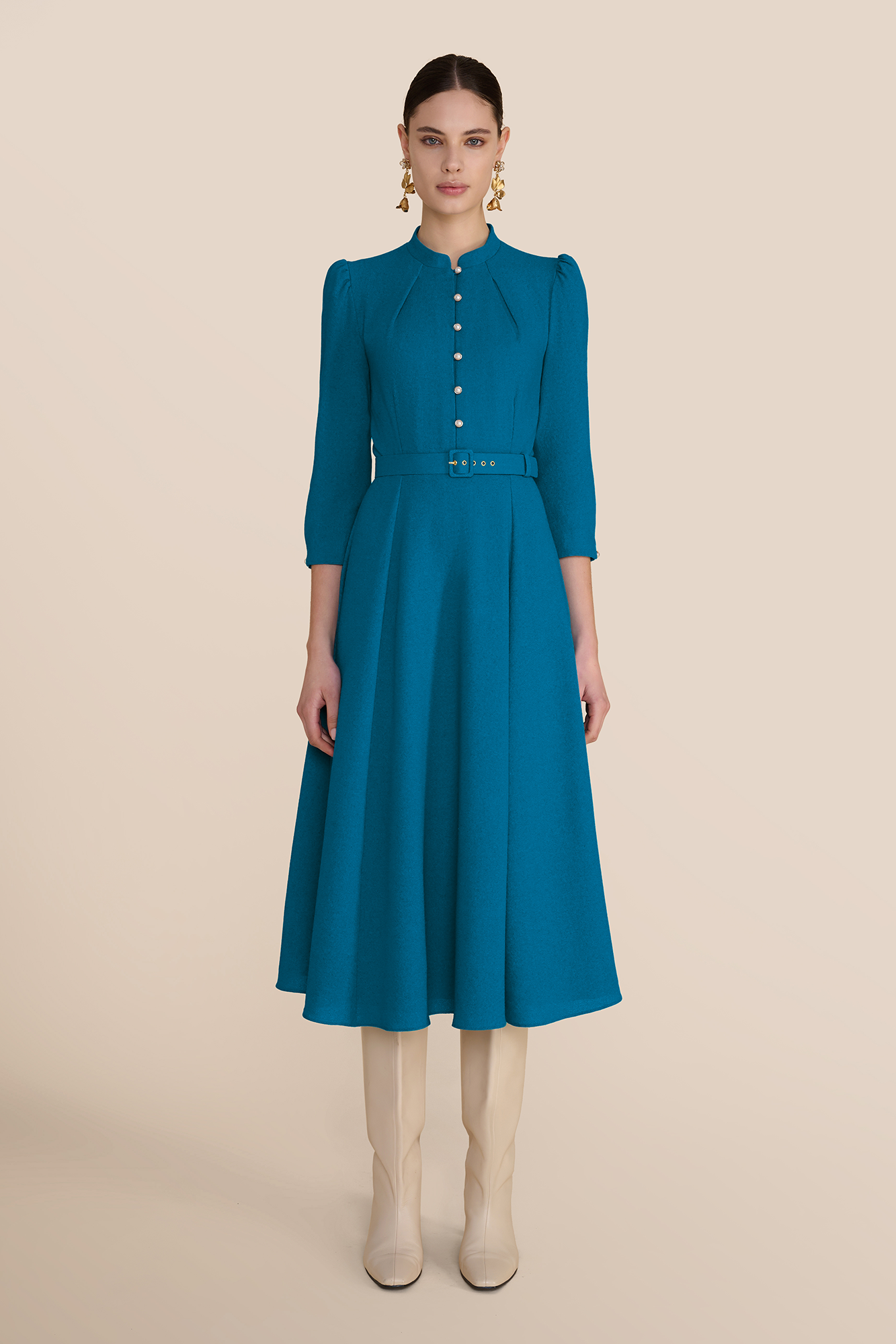 Ahana Mid Sleeve Azure Dress