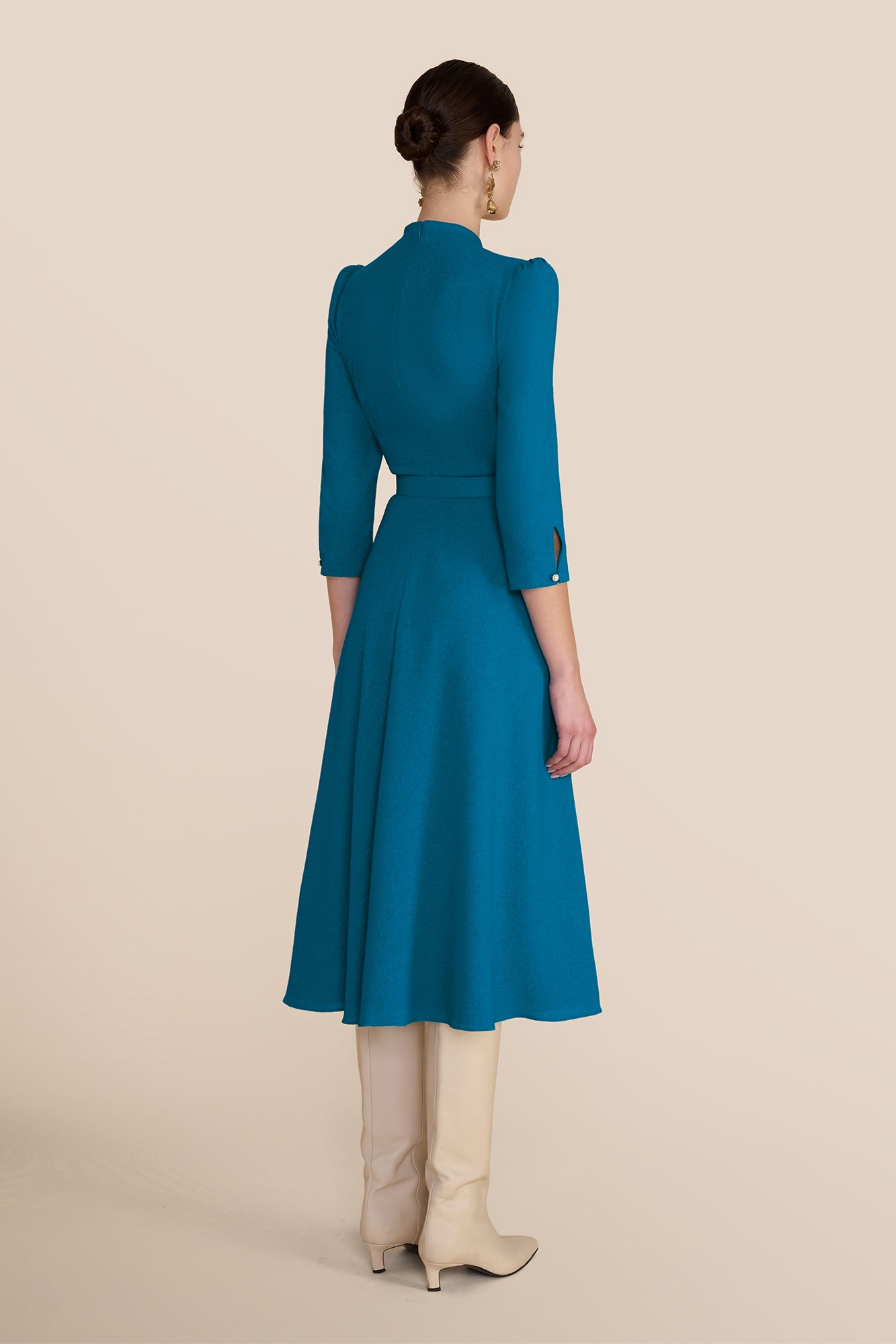 Ahana Mid Sleeve Azure Dress