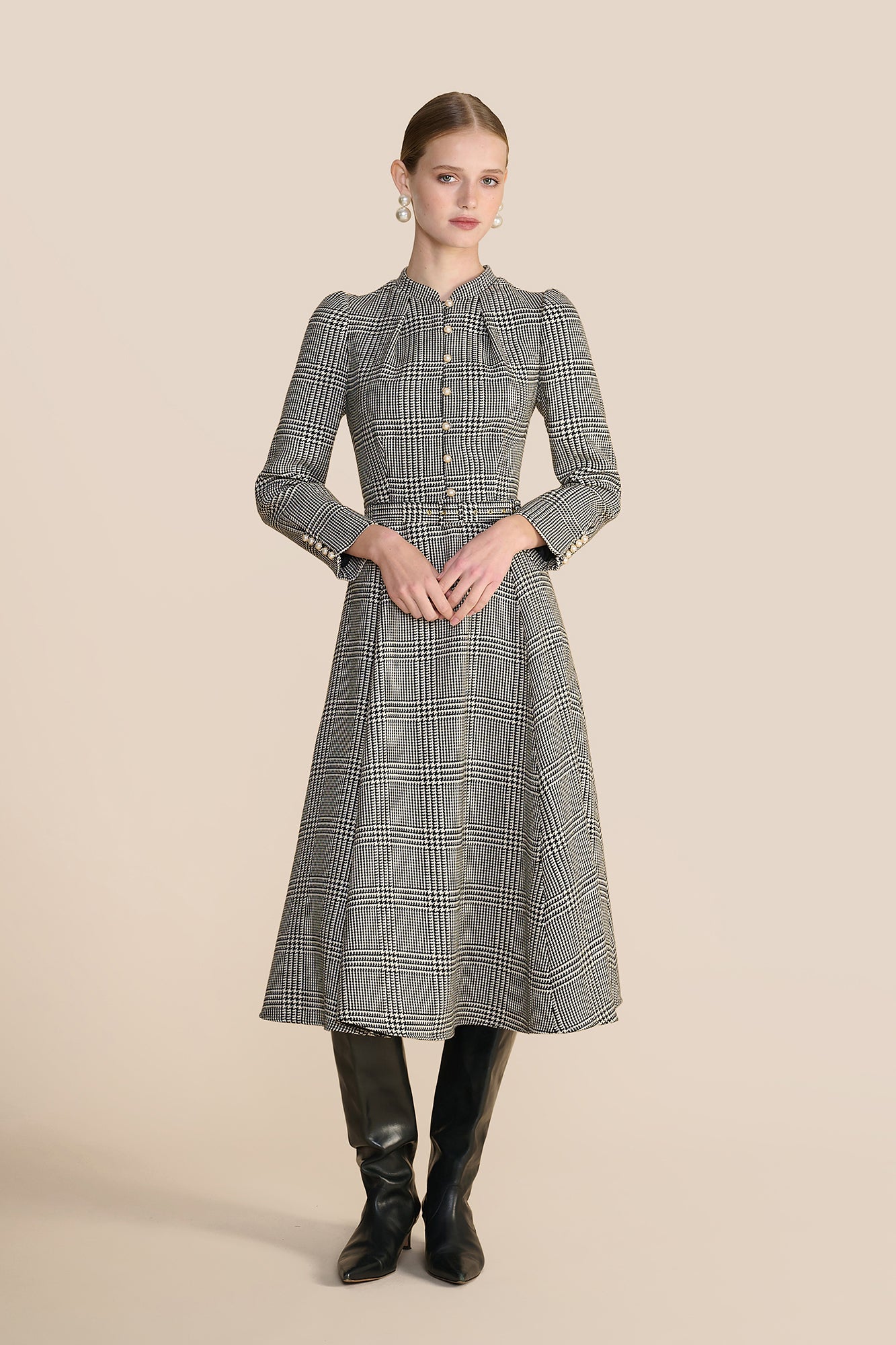 Ahana Houndstooth Dress