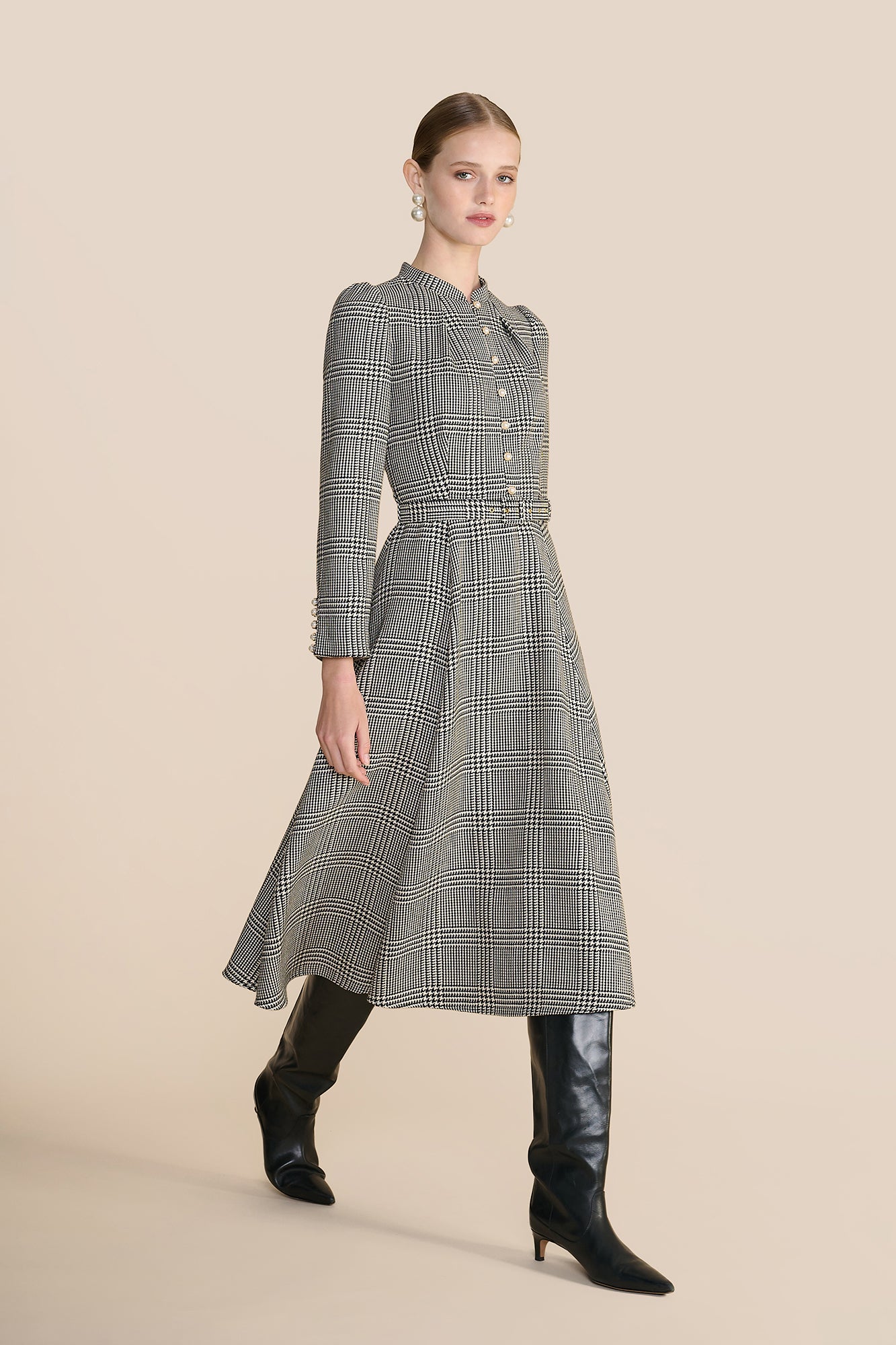 Ahana Houndstooth Dress