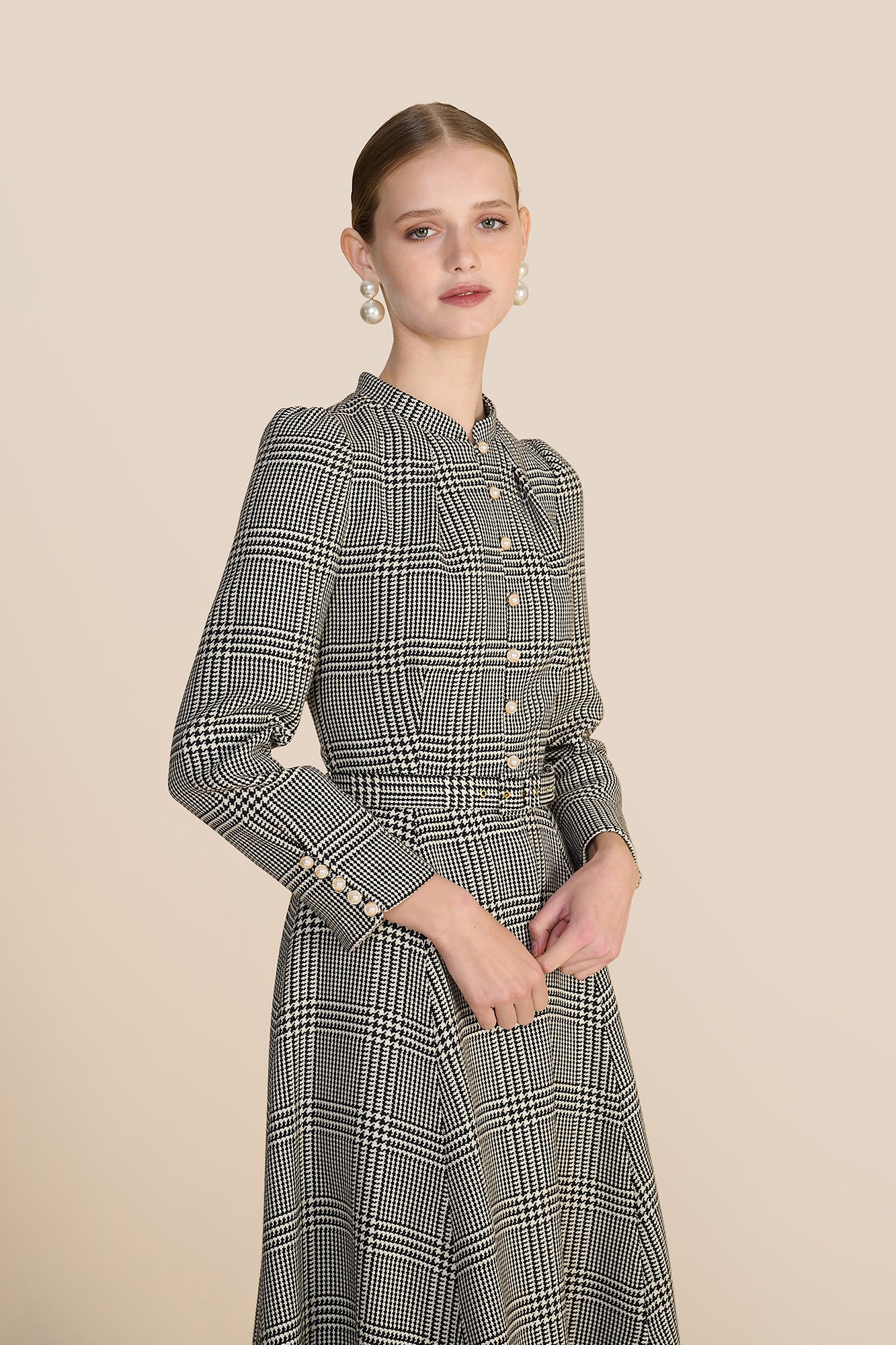 Ahana Houndstooth Dress