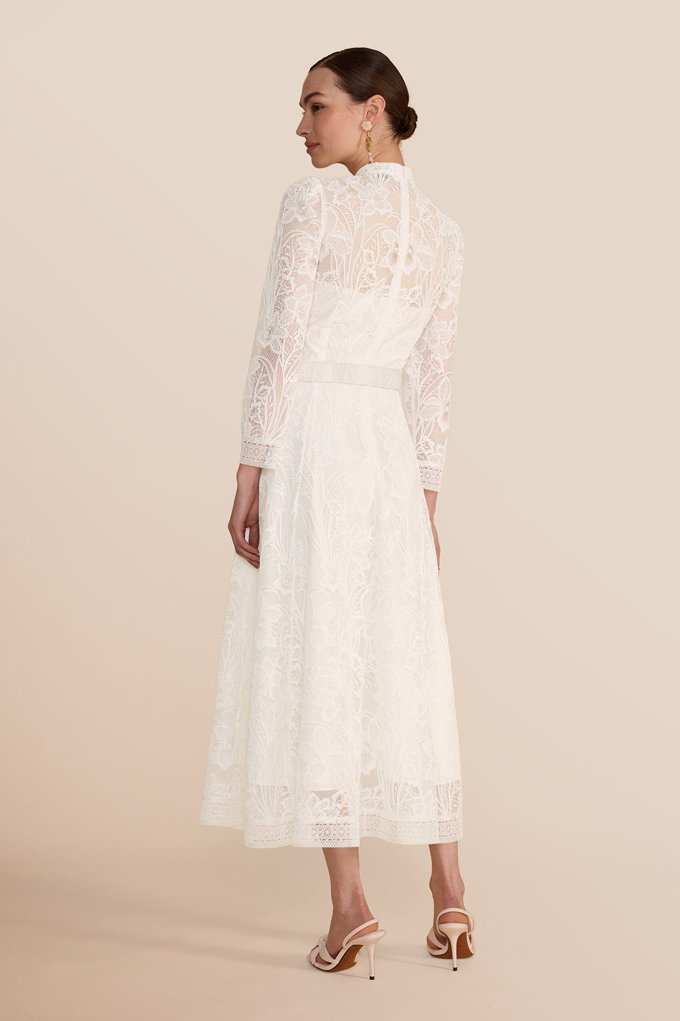 Ahana Cream Lace Dress