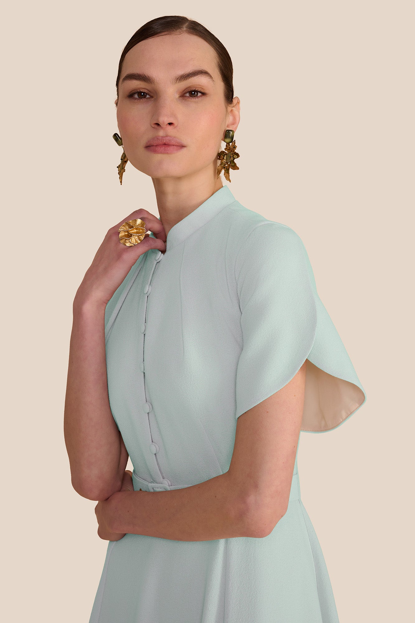 Ahana Mint Short Sleeve Dress