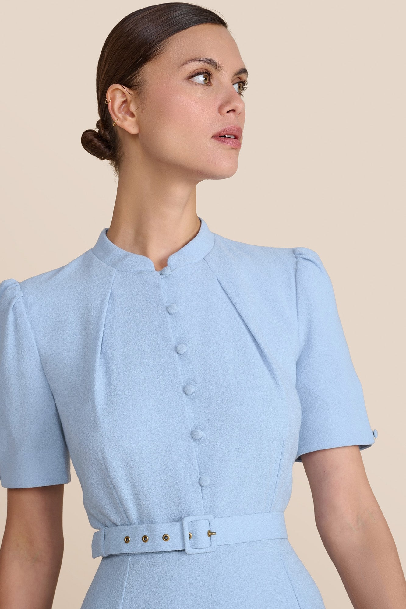 Sustainable Pale Blue Dress | The Ahana Dress For Fit & Flare Style Sustainable Pale Blue Dress | The Ahana Dress For Fit & Flare Style