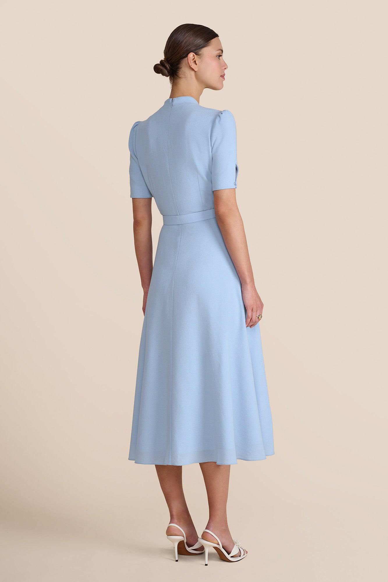 Sustainable Pale Blue Dress | The Ahana Dress For Fit & Flare Style