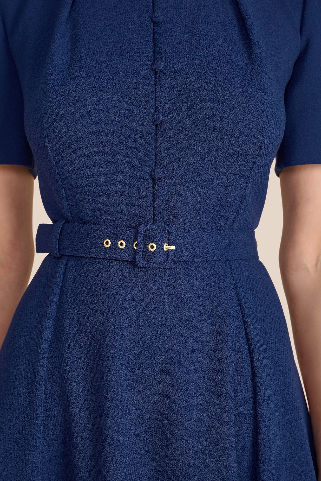 Ahana Navy Short Sleeve Dress