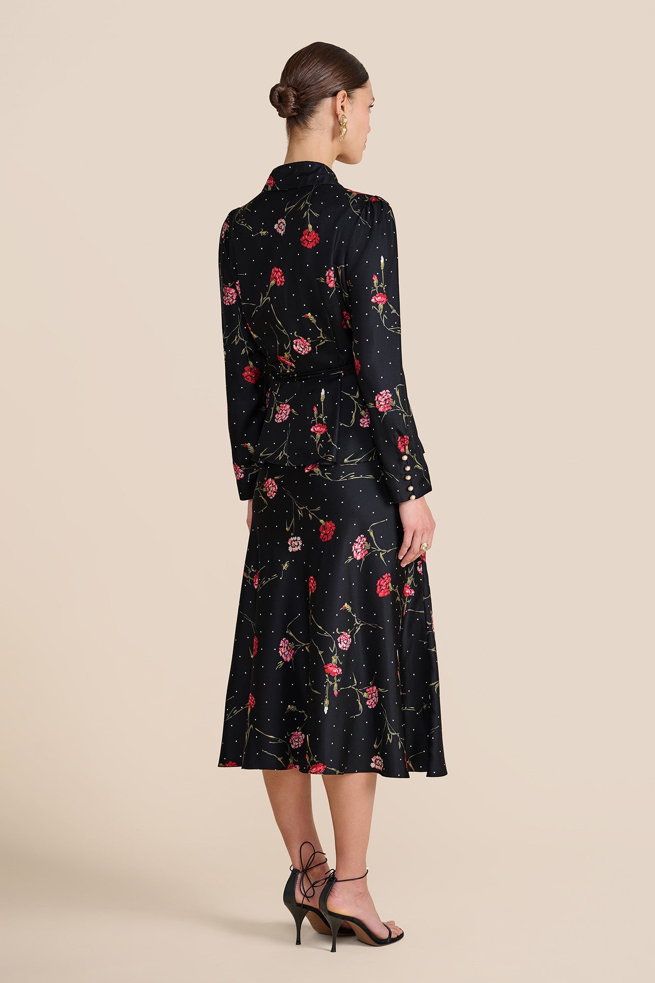 Ahana Black Carnation Blouse