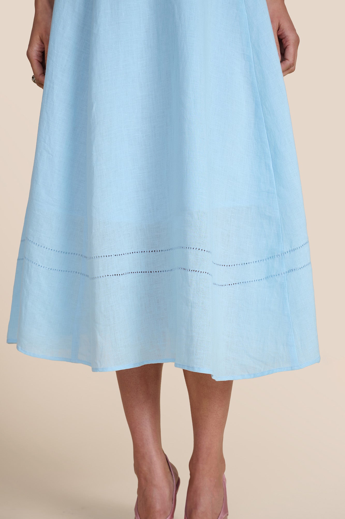 Aybra Linen Cornflower Dress