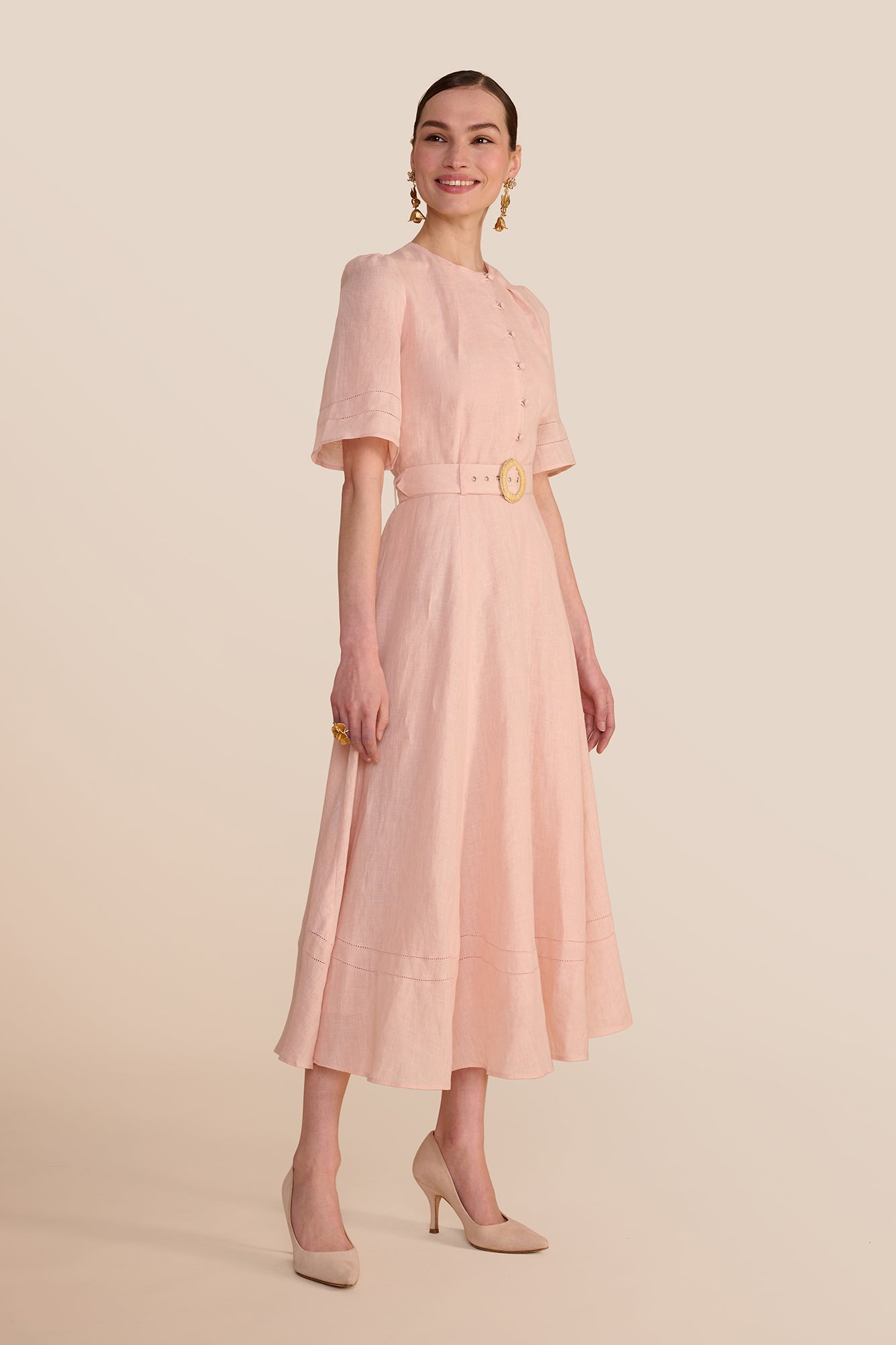Aybra Linen Blush Dress
