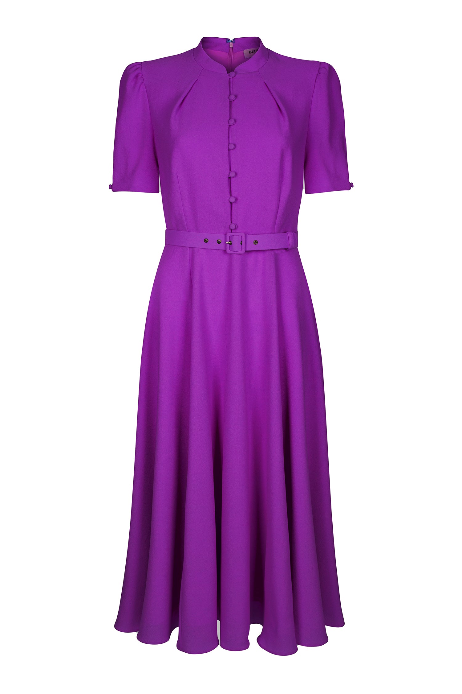 Ahana Bright Purple Short Sleeve Dress