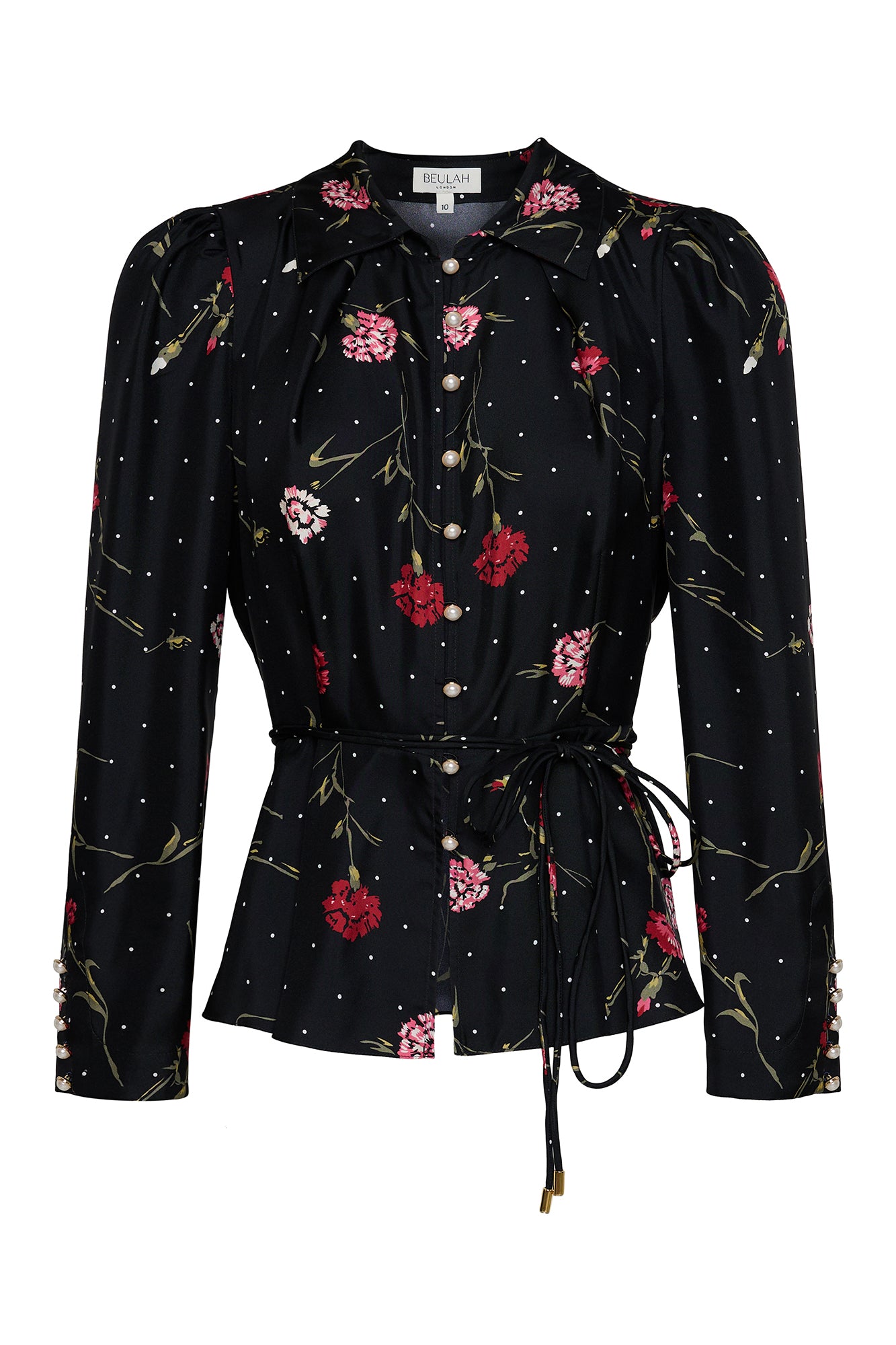 Ahana Black Carnation Blouse