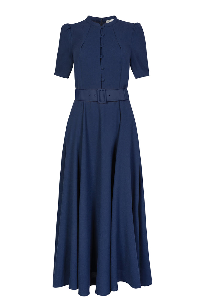 Ahana Navy Short Sleeve Dress – Beulah London