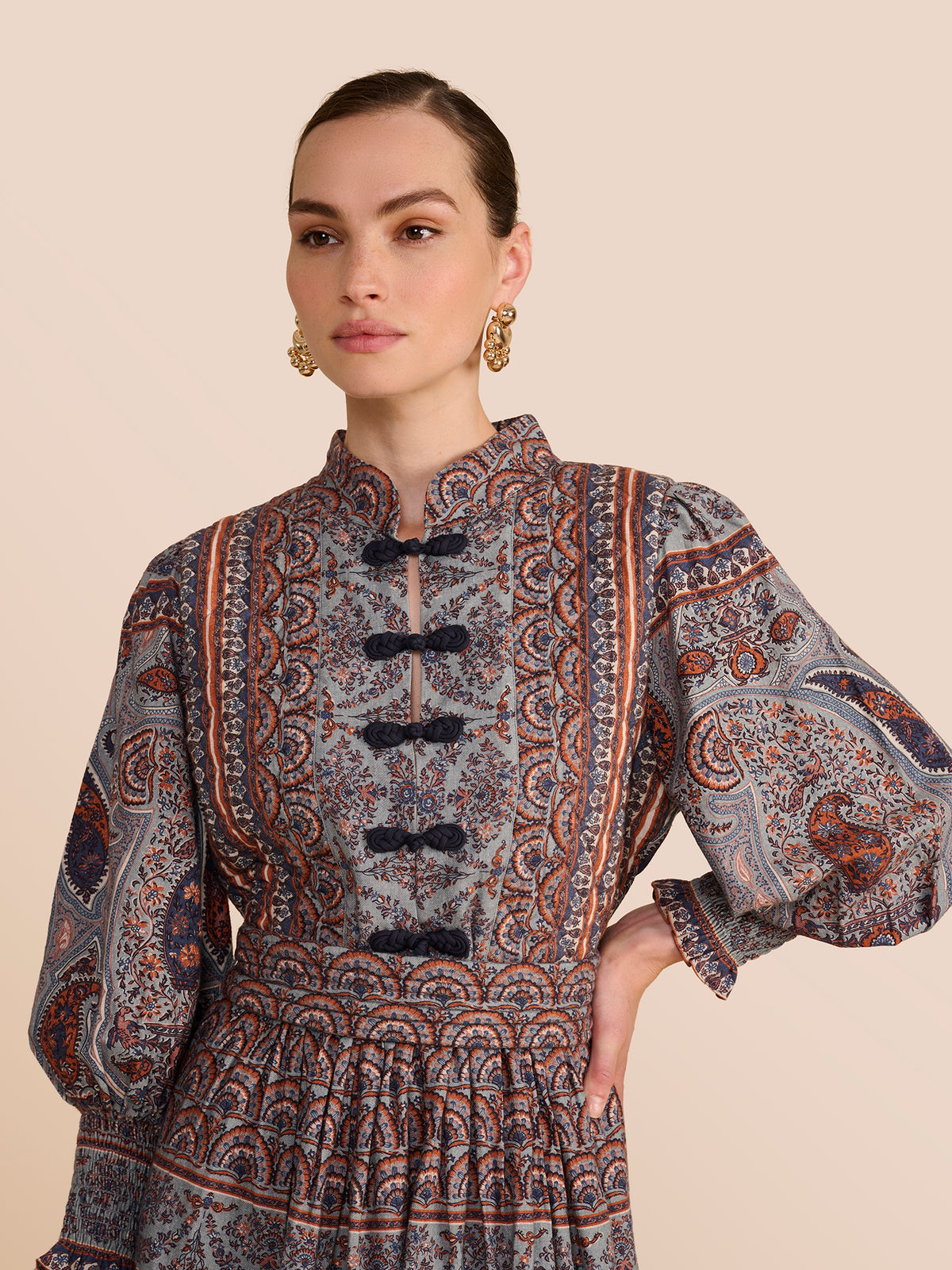 Amelia Blue Paisley Dress