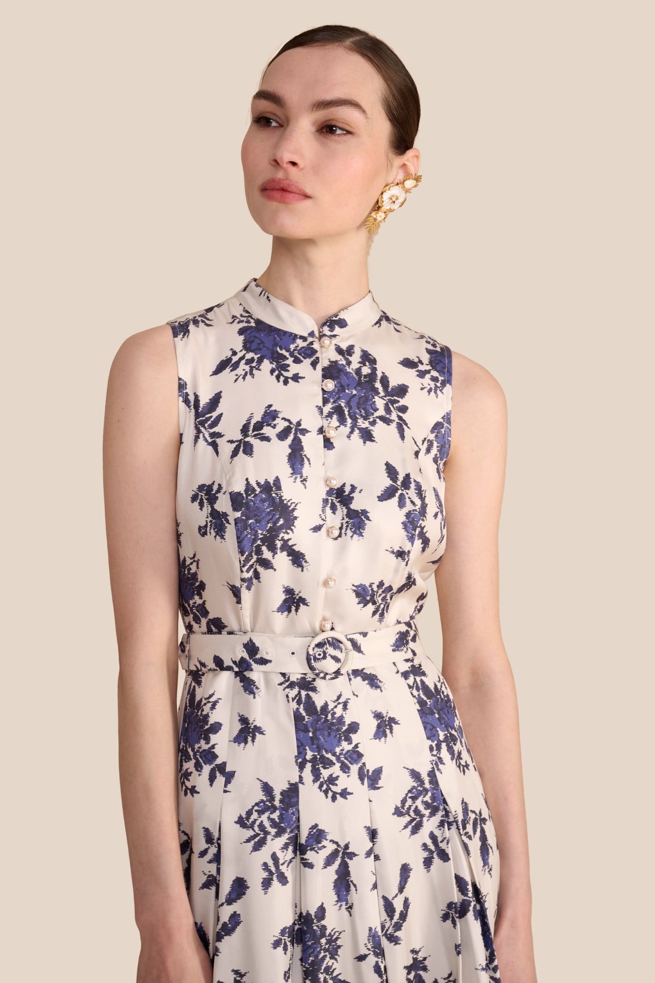 Annabel Hatched Rose Dress