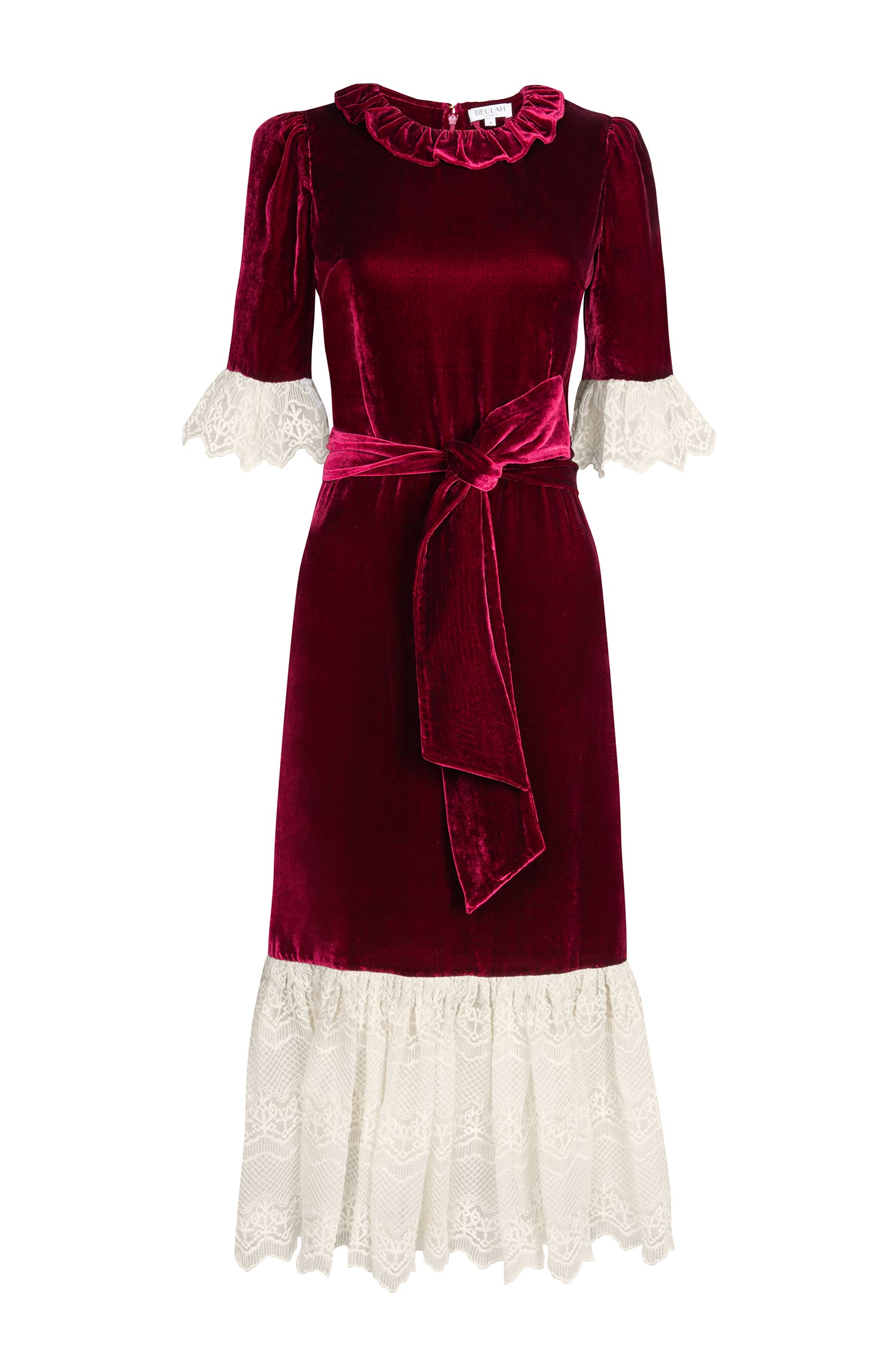 Aster Burgundy Velvet Dress