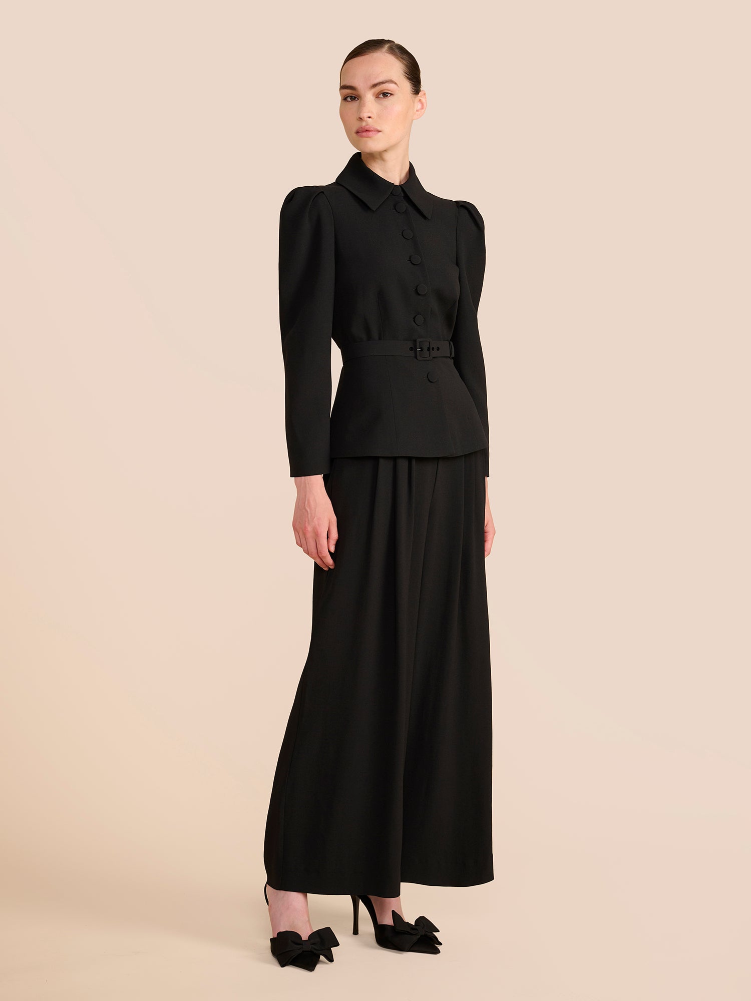 Bethany Black Long Sleeve Top