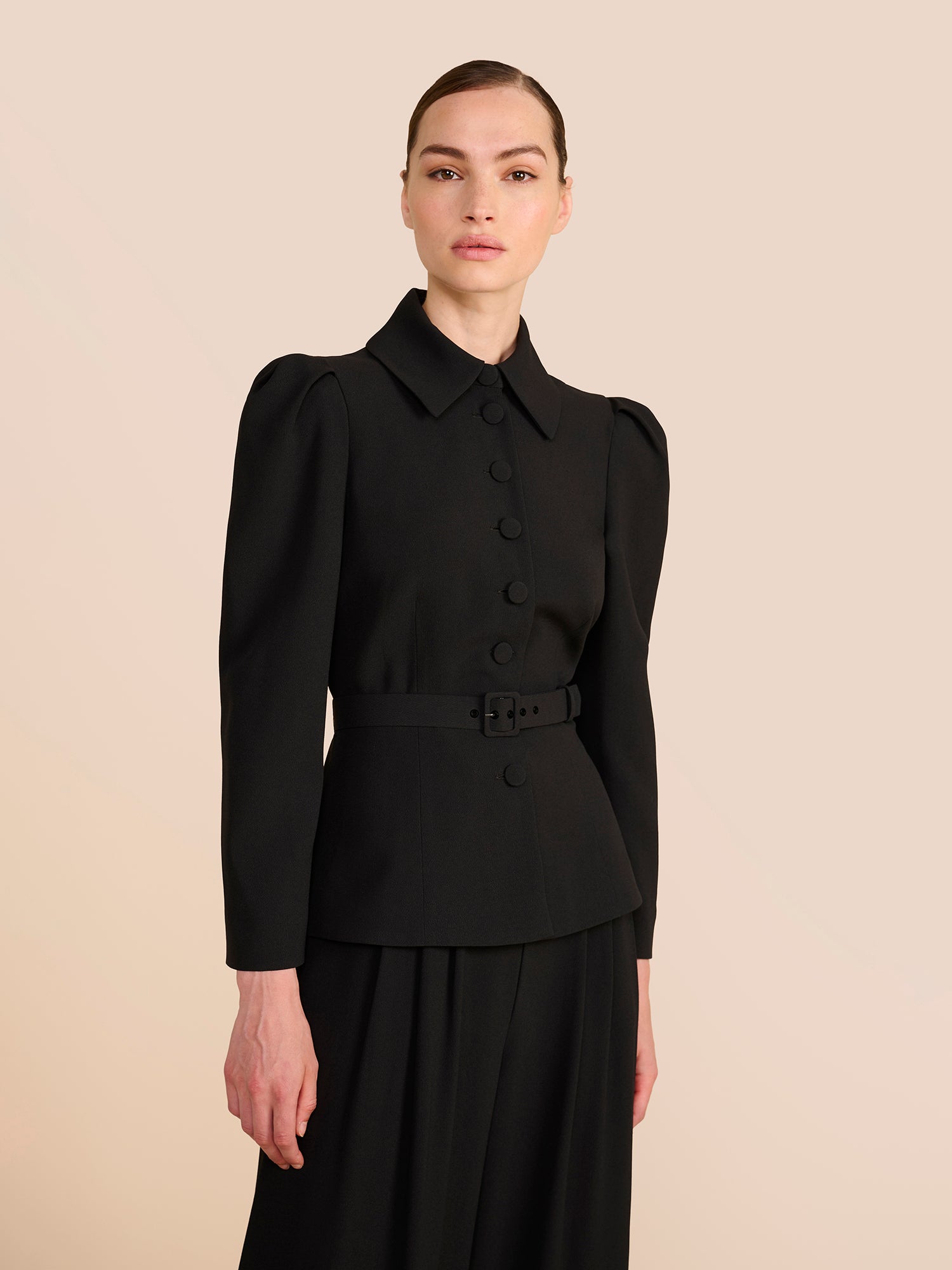 Bethany Black Long Sleeve Top