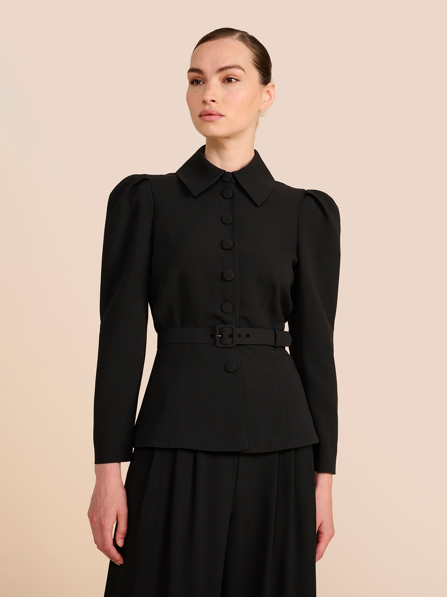 Bethany Black Long Sleeve Top