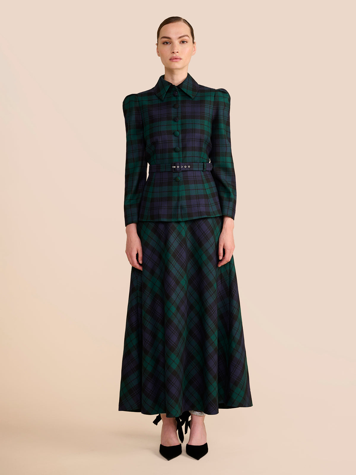 Esta Evergreen Tartan Skirt