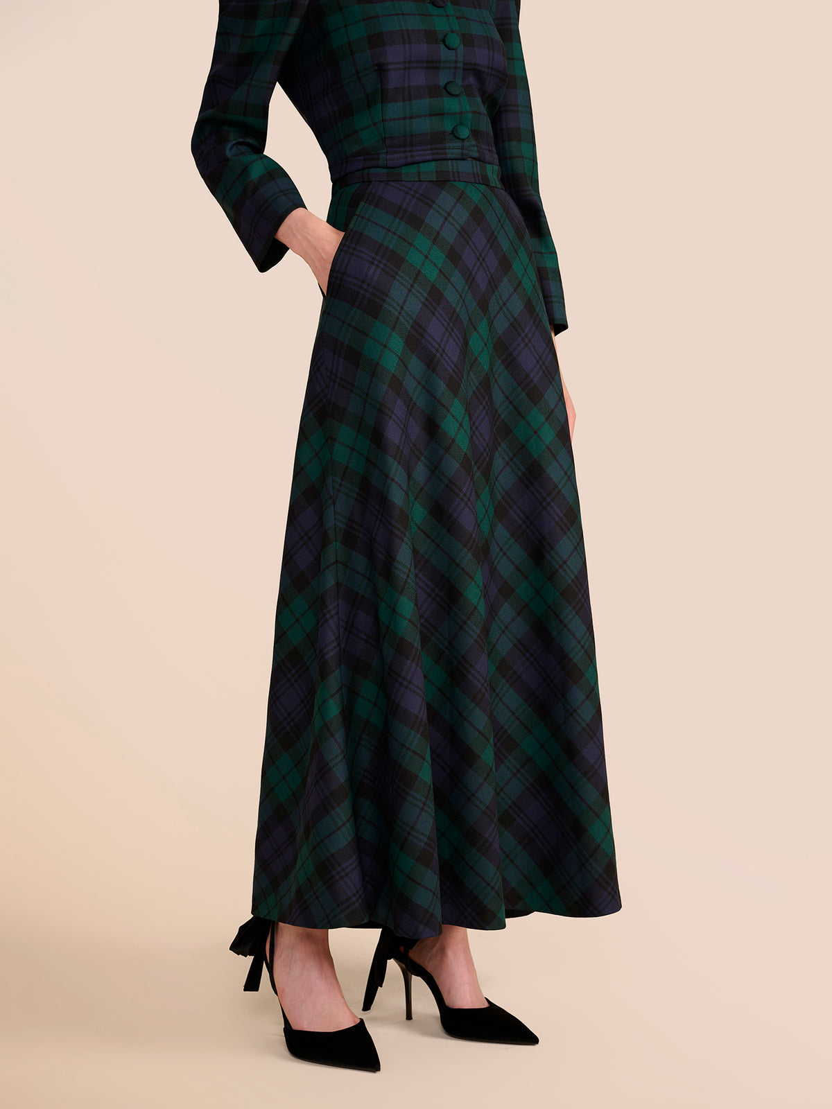 Esta Evergreen Tartan Skirt
