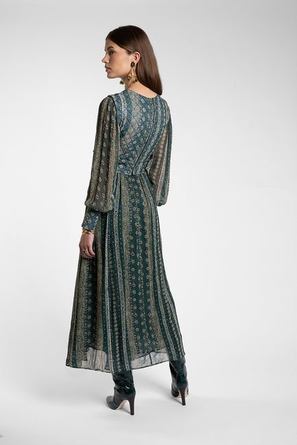 Olive silk dress deals