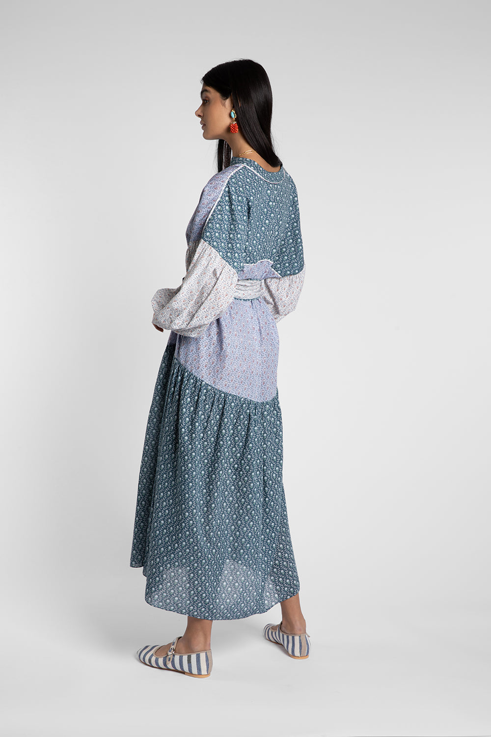 Larissa Blue Woodblock Dress