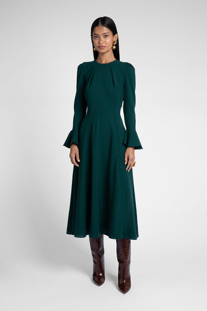 Yahvi Forest Green Dress