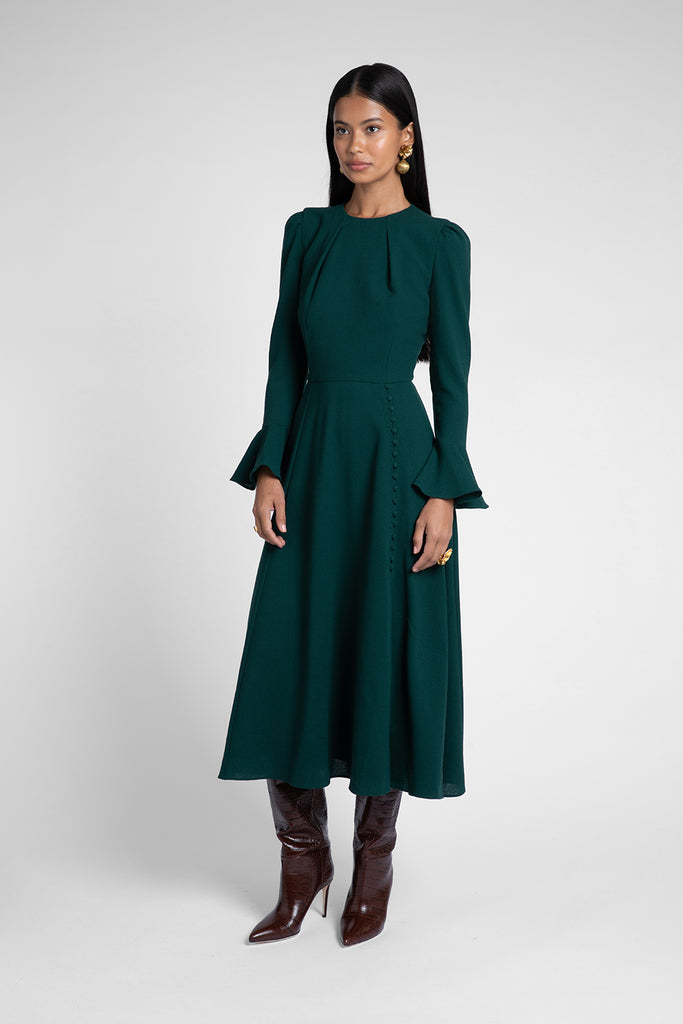 Yahvi Forest Green Dress