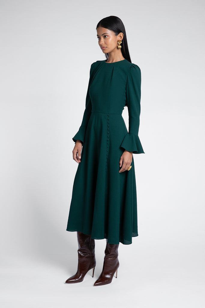 Yahvi Forest Green Dress