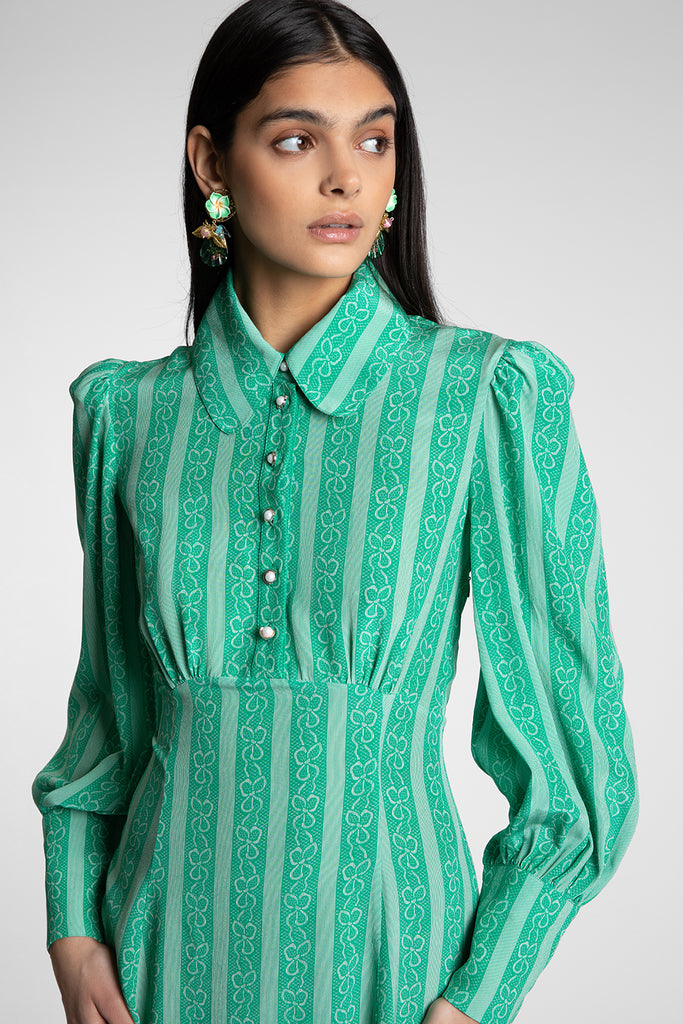 Calla Emerald Bow Dress – Beulah London