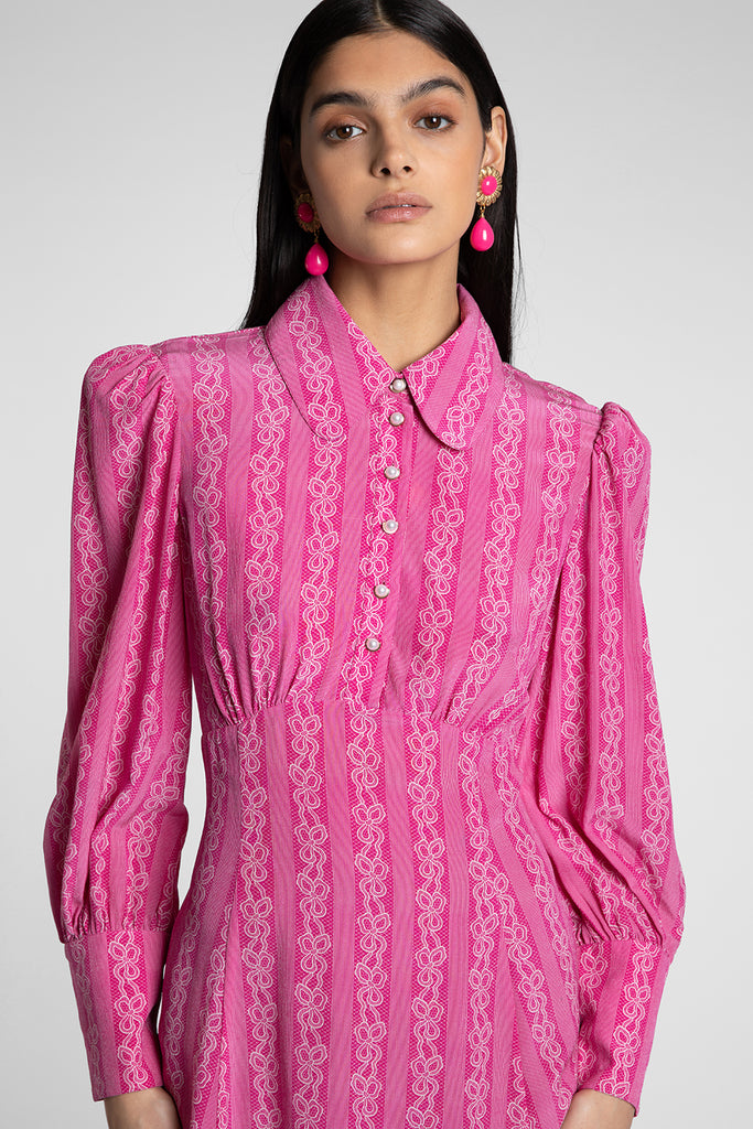 Calla Fuchsia Bow Dress