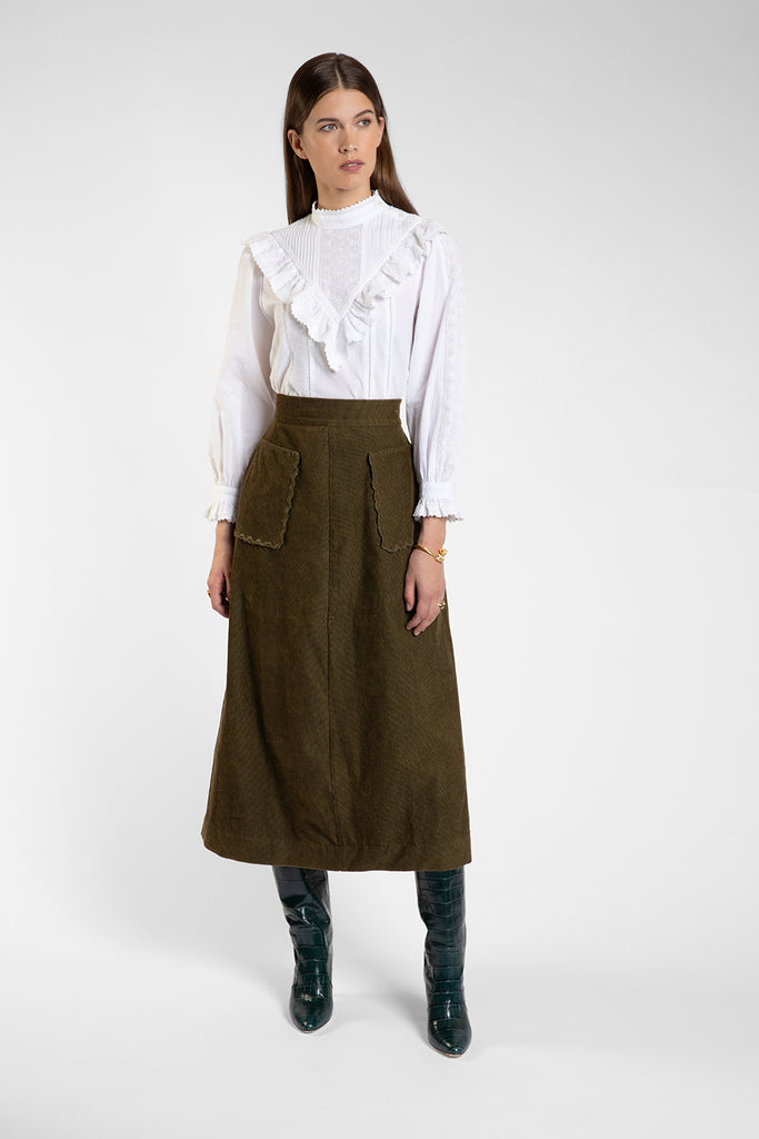 Pearl Olive Skirt