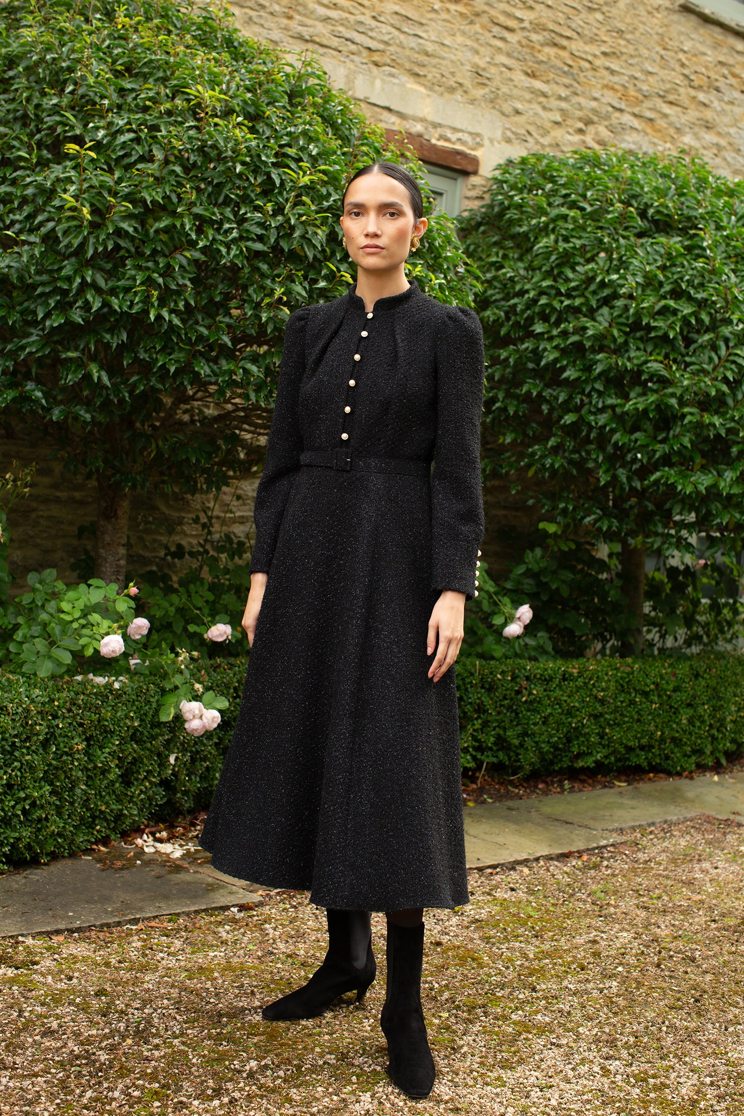 Ahana Sparkle Boucle Dress