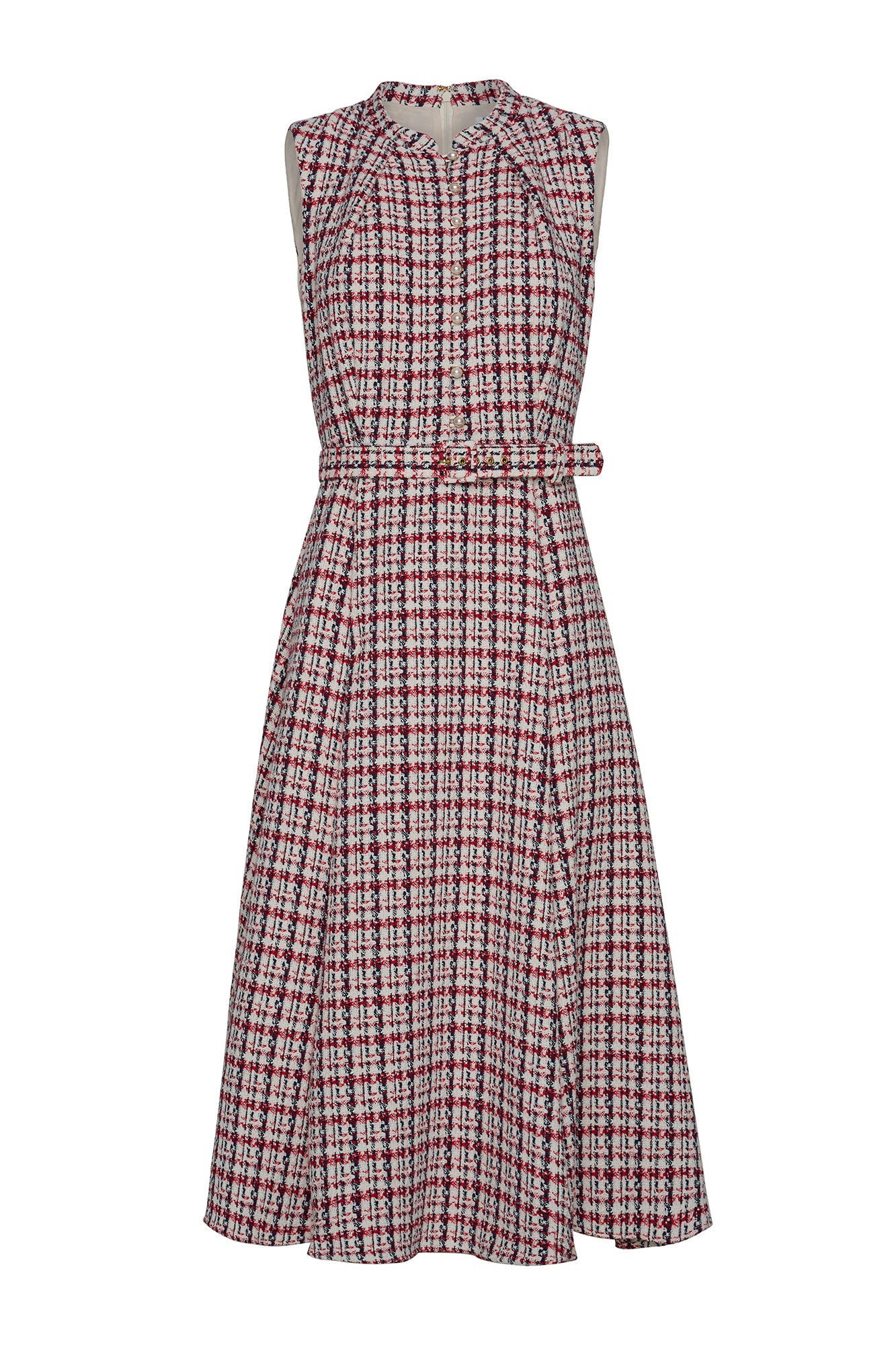 Ahana Sleeveless Check Dress