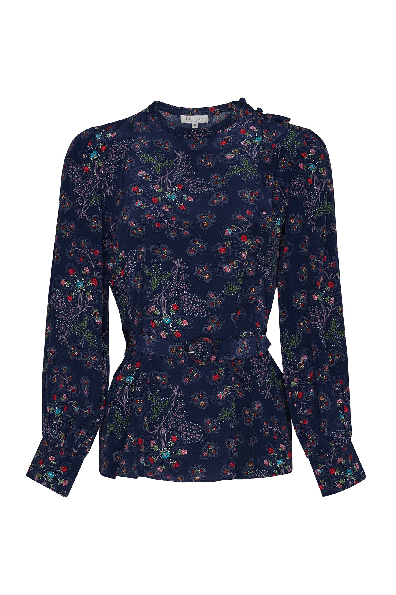 Andrea Navy Heart Blouse