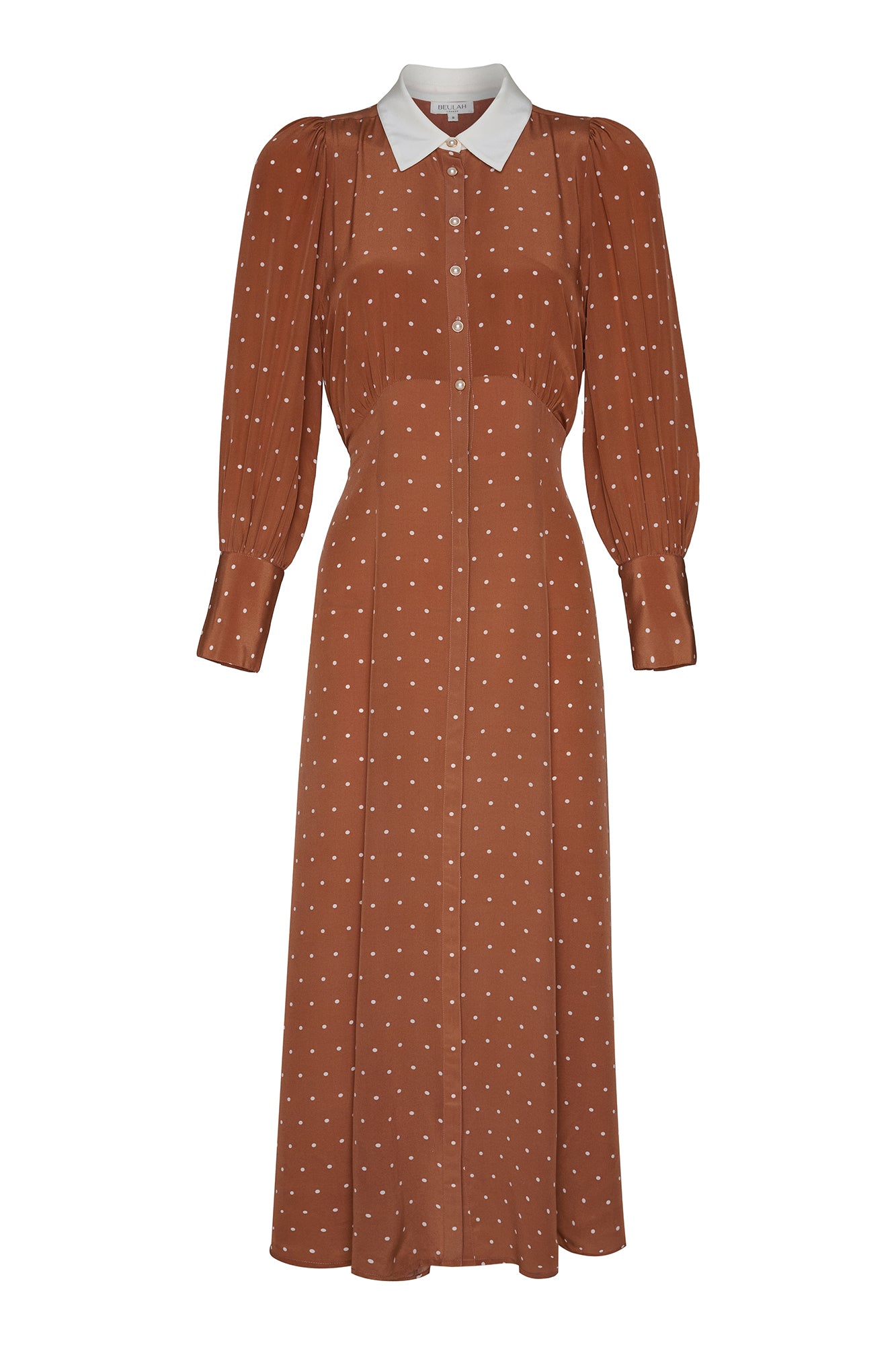 Calla Tan Polka Dot Dress